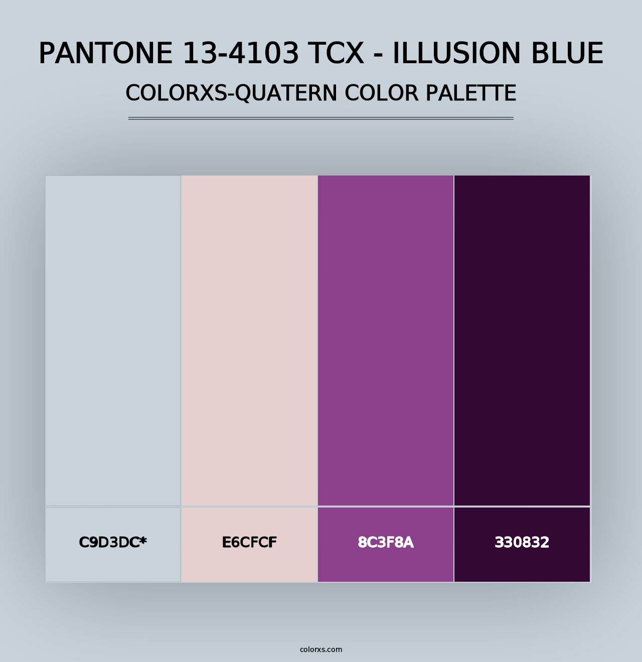 PANTONE 13-4103 TCX - Illusion Blue - Colorxs Quad Palette