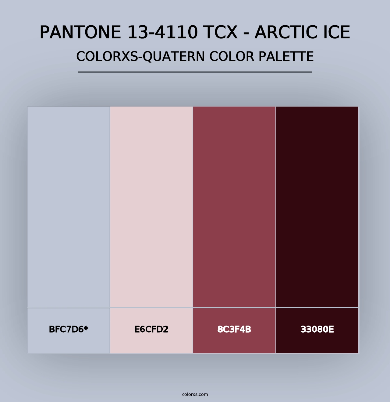 PANTONE 13-4110 TCX - Arctic Ice - Colorxs Quad Palette