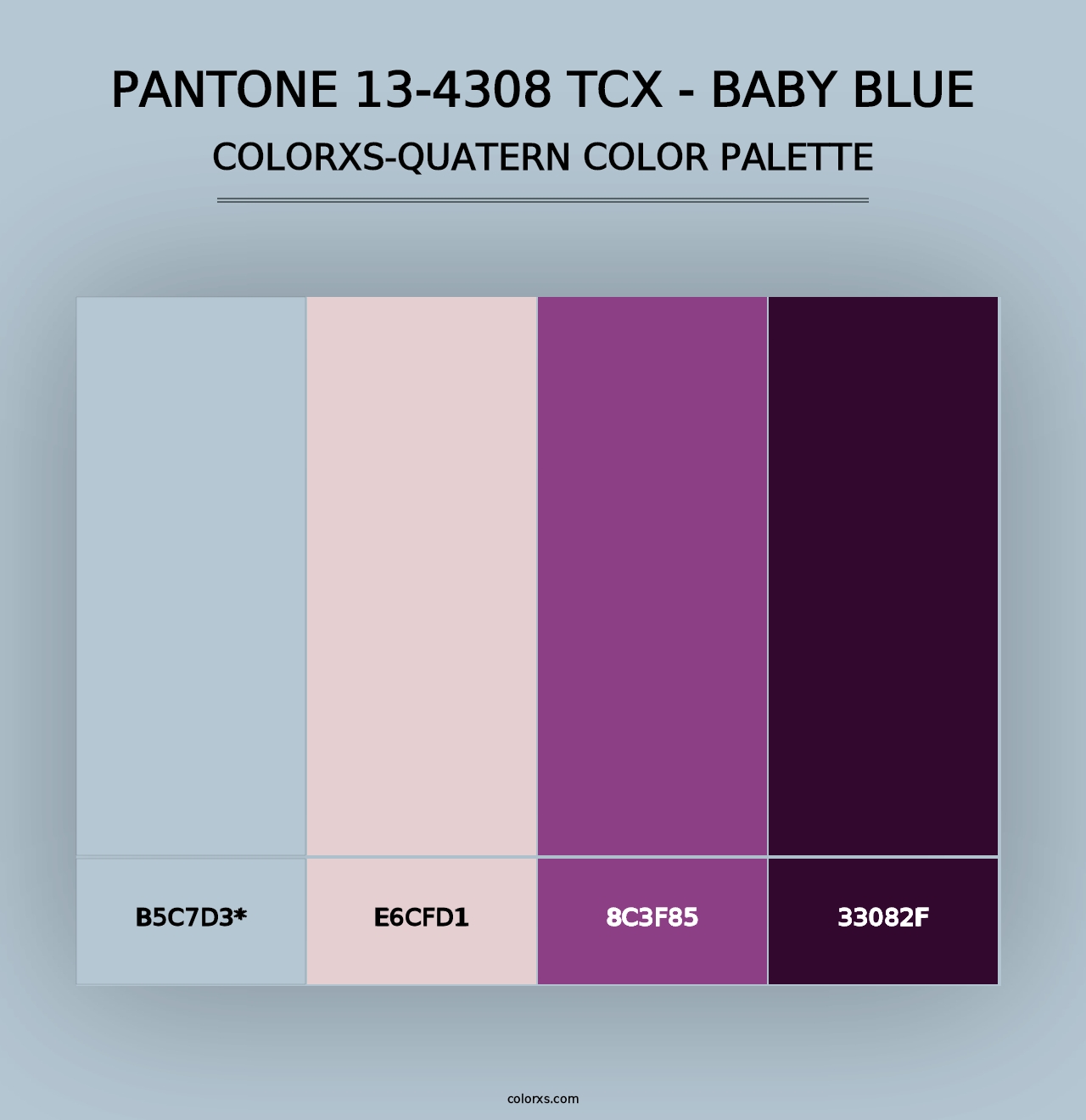 PANTONE 13-4308 TCX - Baby Blue - Colorxs Quad Palette