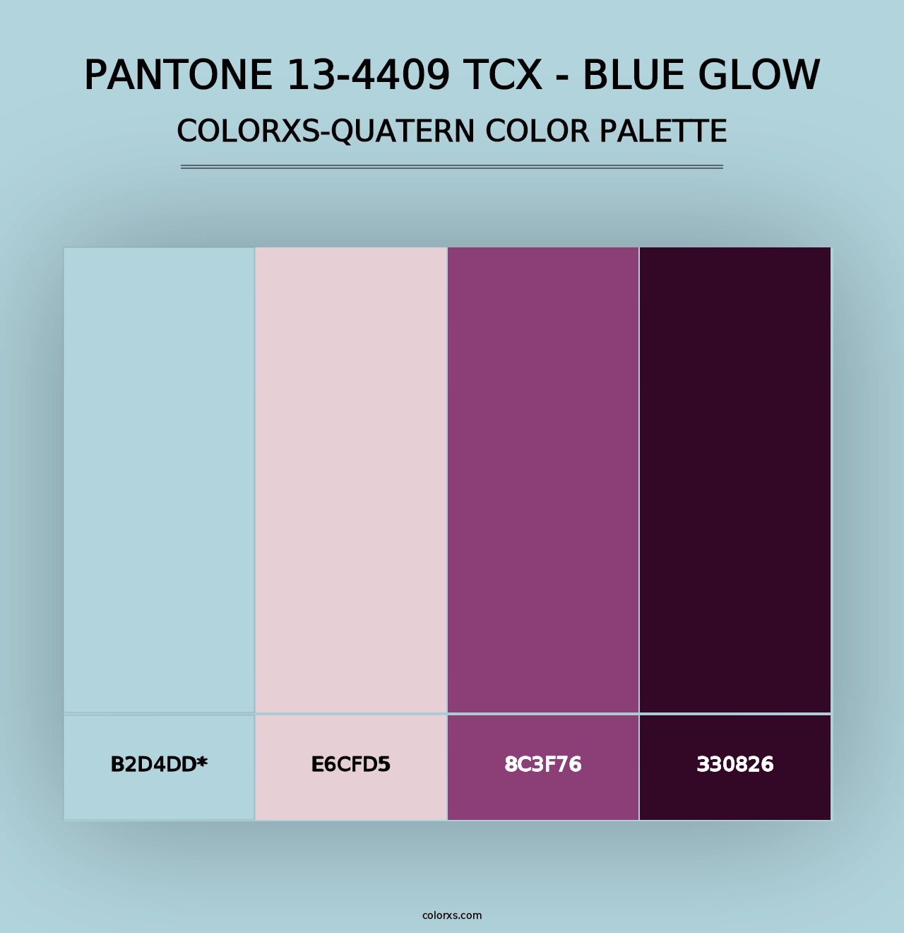 PANTONE 13-4409 TCX - Blue Glow - Colorxs Quad Palette