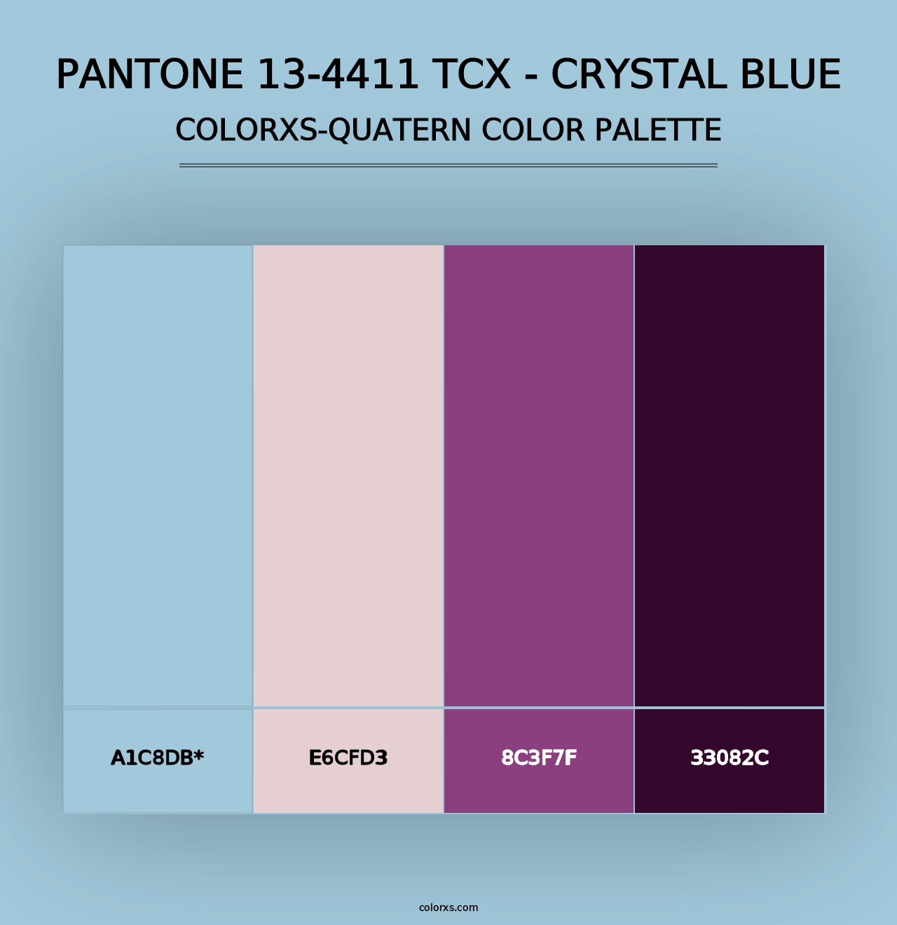 PANTONE 13-4411 TCX - Crystal Blue - Colorxs Quad Palette