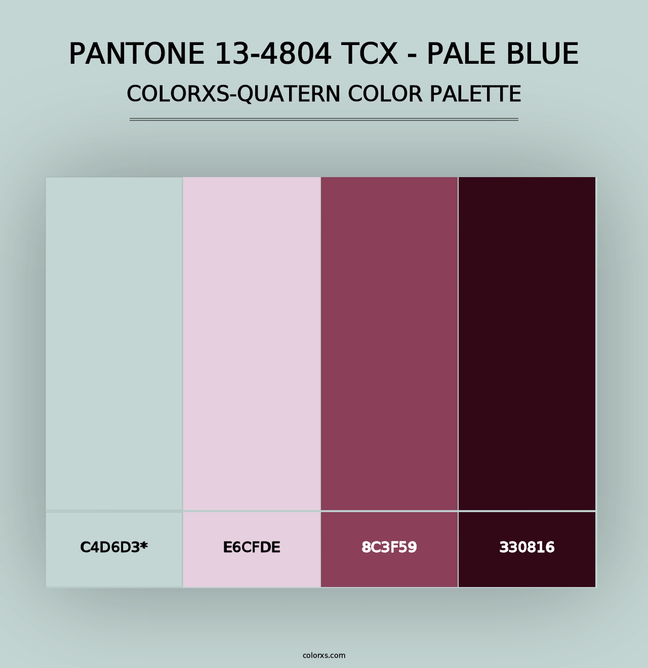 PANTONE 13-4804 TCX - Pale Blue - Colorxs Quad Palette