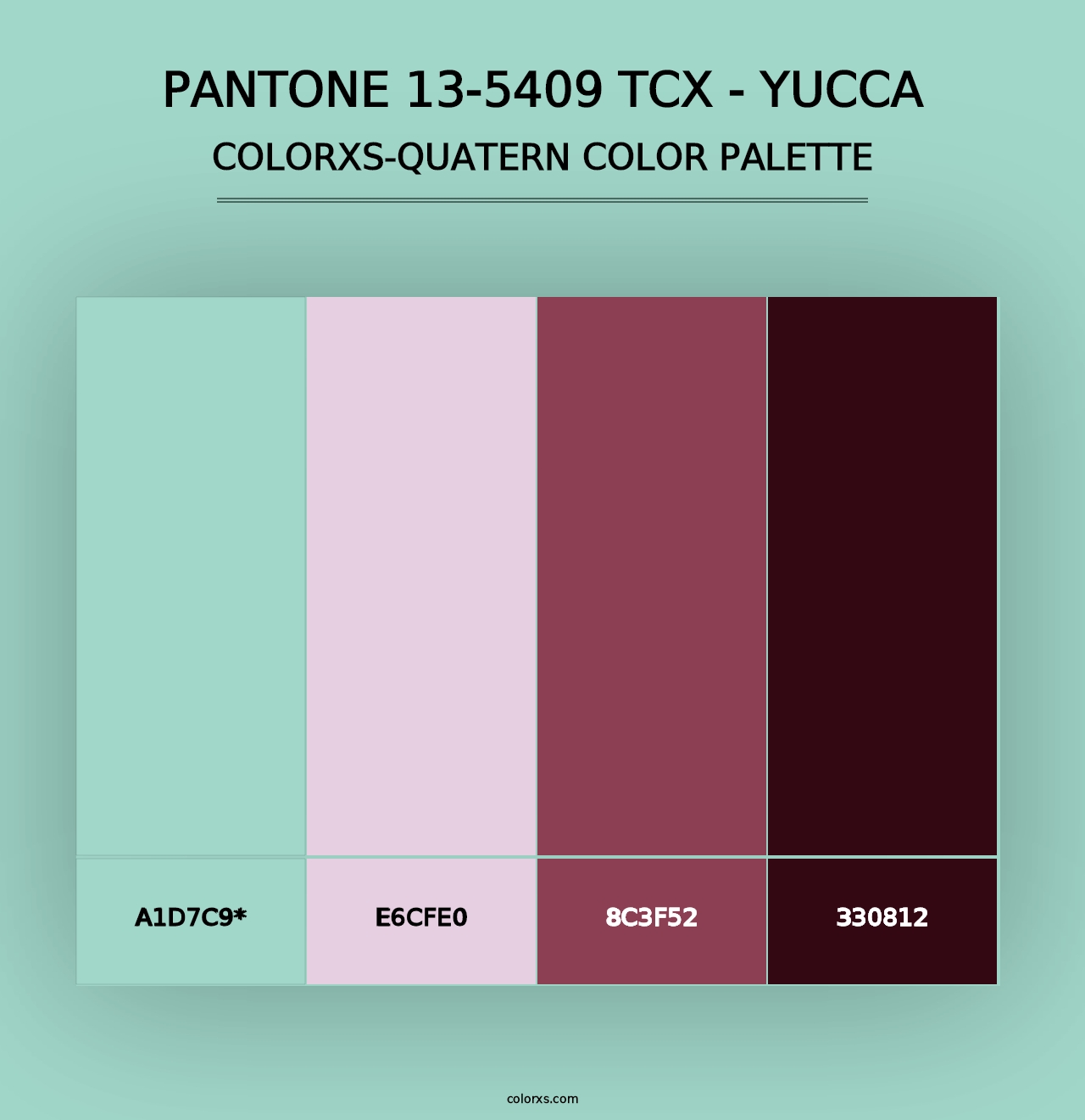 PANTONE 13-5409 TCX - Yucca - Colorxs Quad Palette