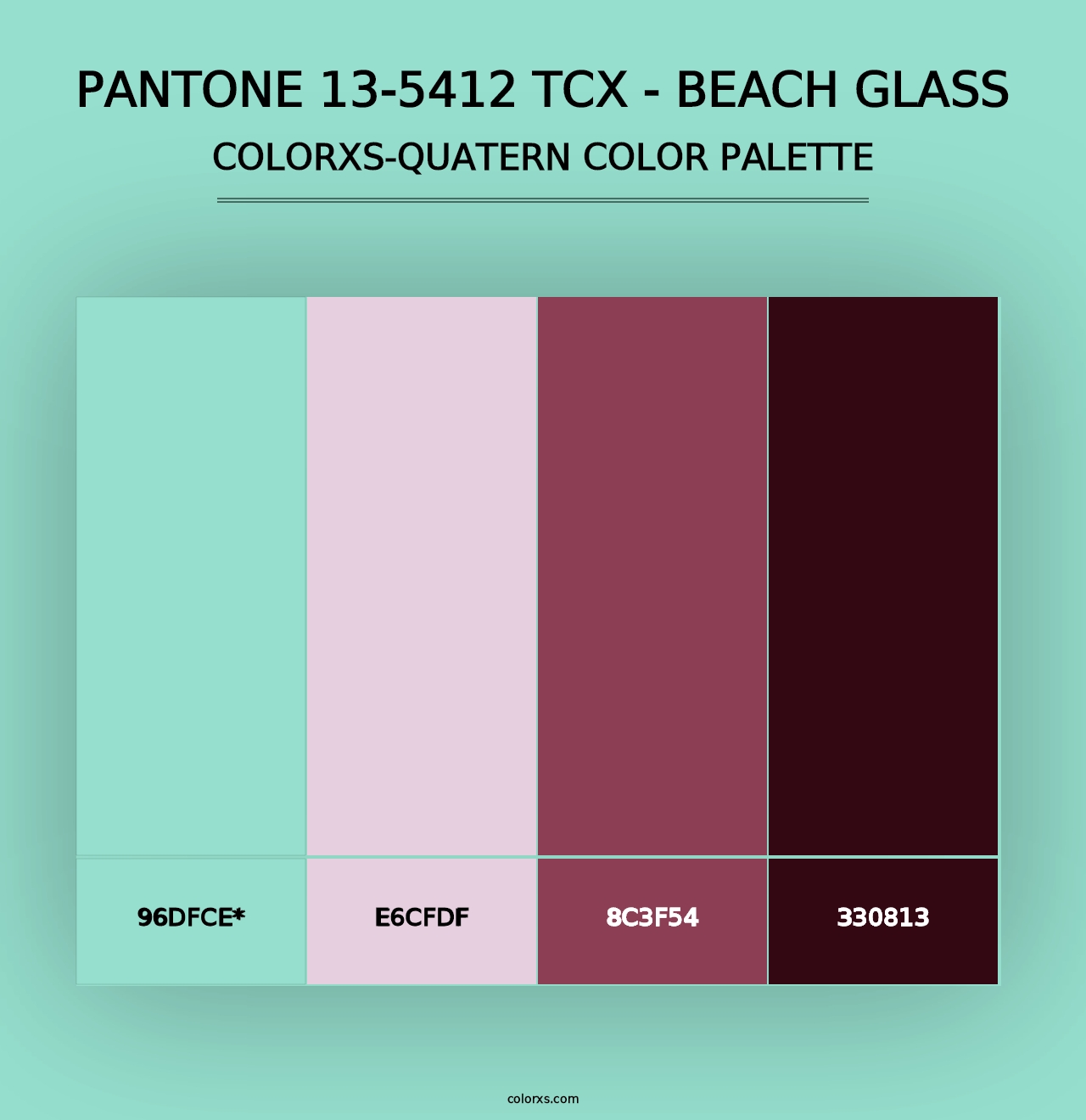 PANTONE 13-5412 TCX - Beach Glass - Colorxs Quad Palette