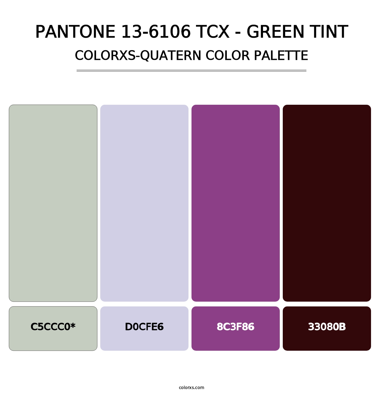 PANTONE 13-6106 TCX - Green Tint - Colorxs Quad Palette