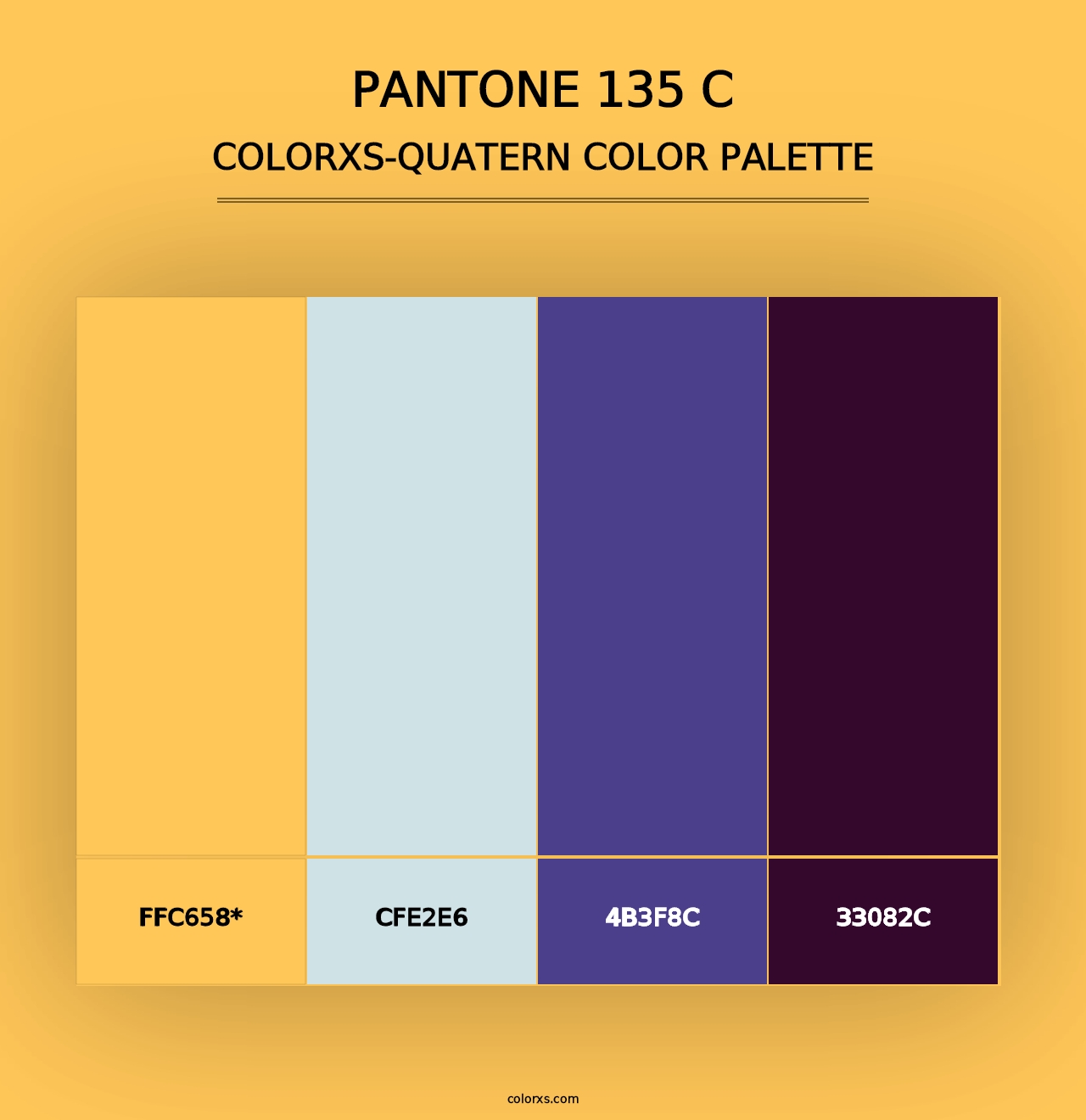 PANTONE 135 C - Colorxs Quad Palette