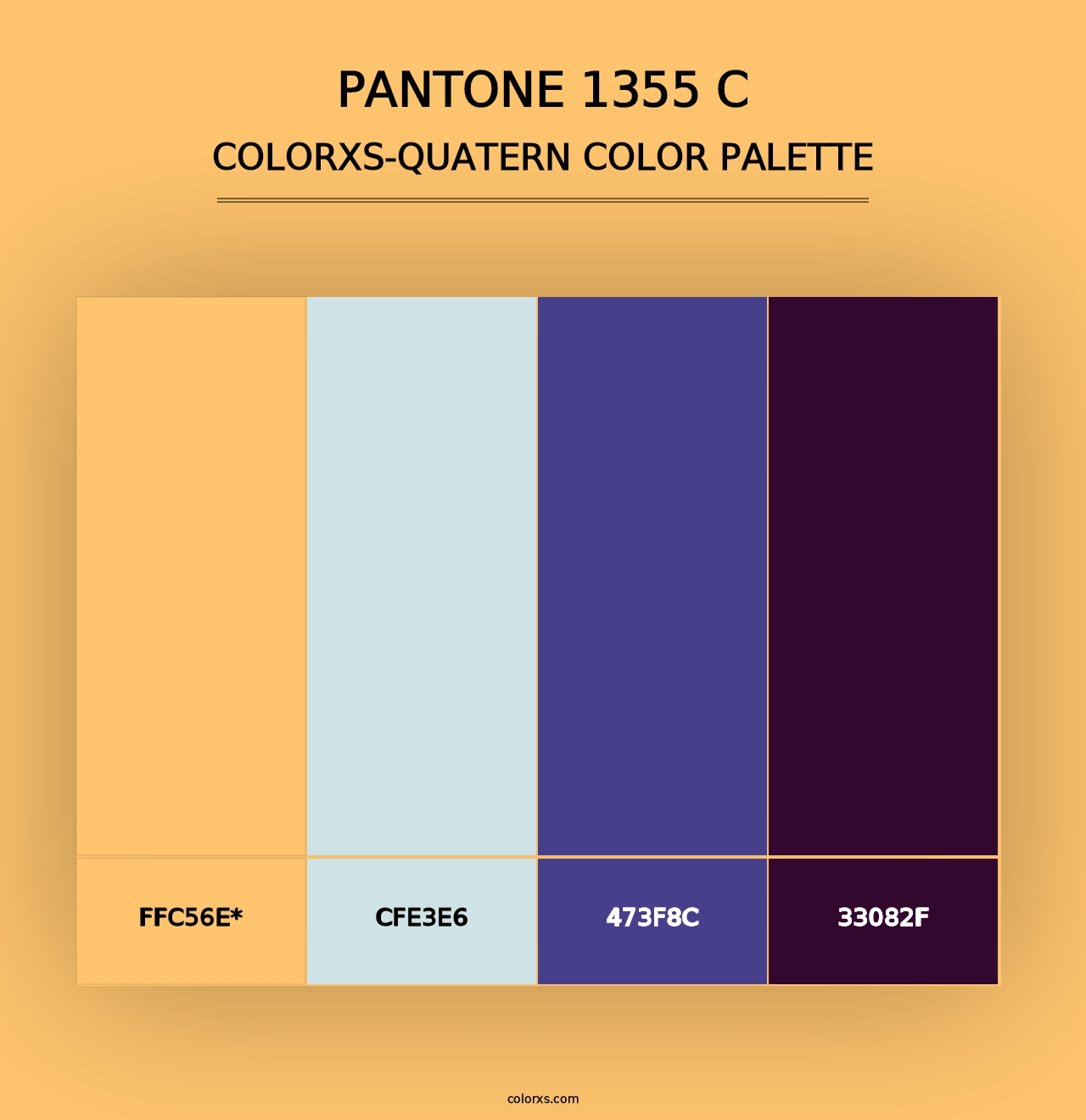 PANTONE 1355 C - Colorxs Quad Palette