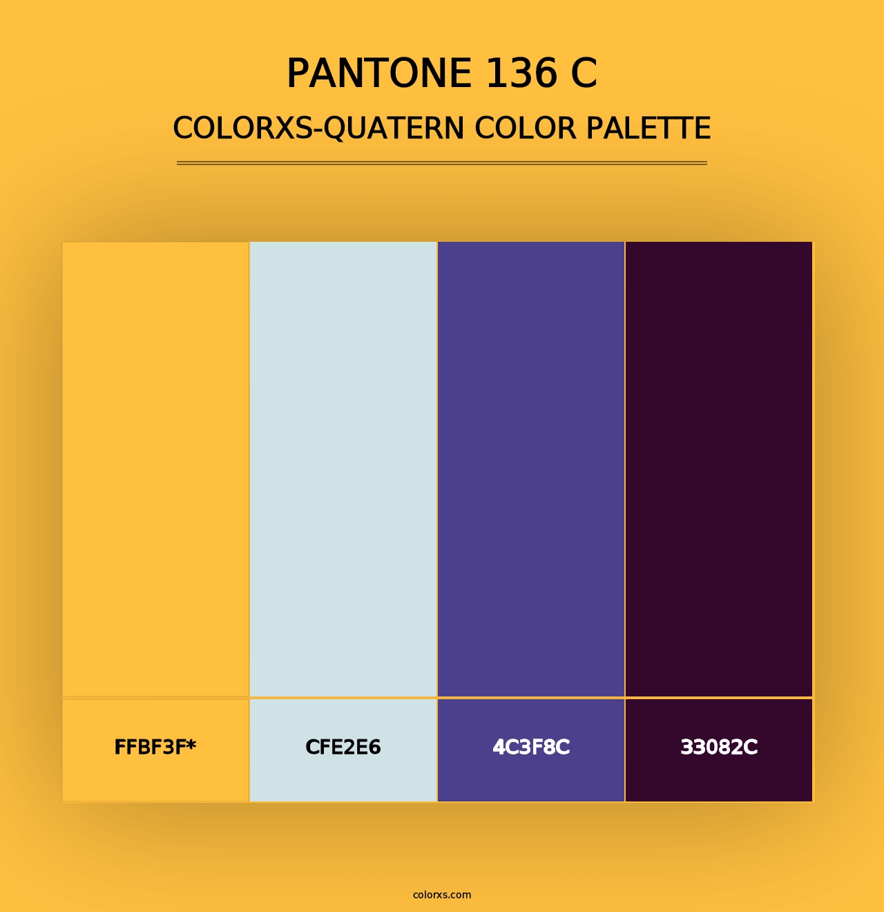 PANTONE 136 C - Colorxs Quad Palette