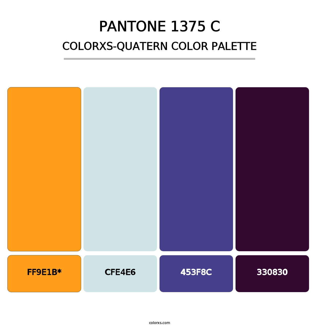 PANTONE 1375 C - Colorxs Quad Palette