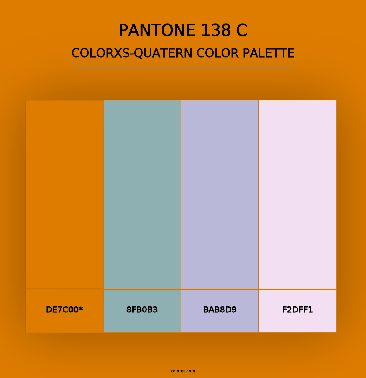 PANTONE 138 C - Colorxs Quad Palette