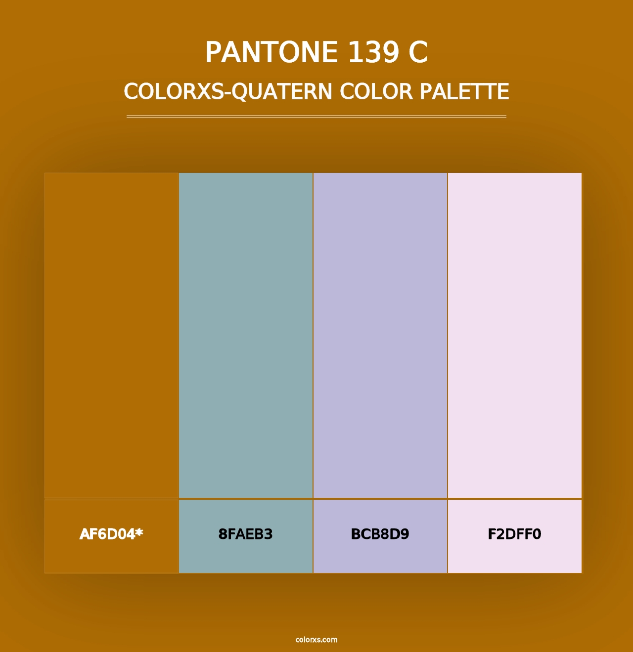 PANTONE 139 C - Colorxs Quad Palette