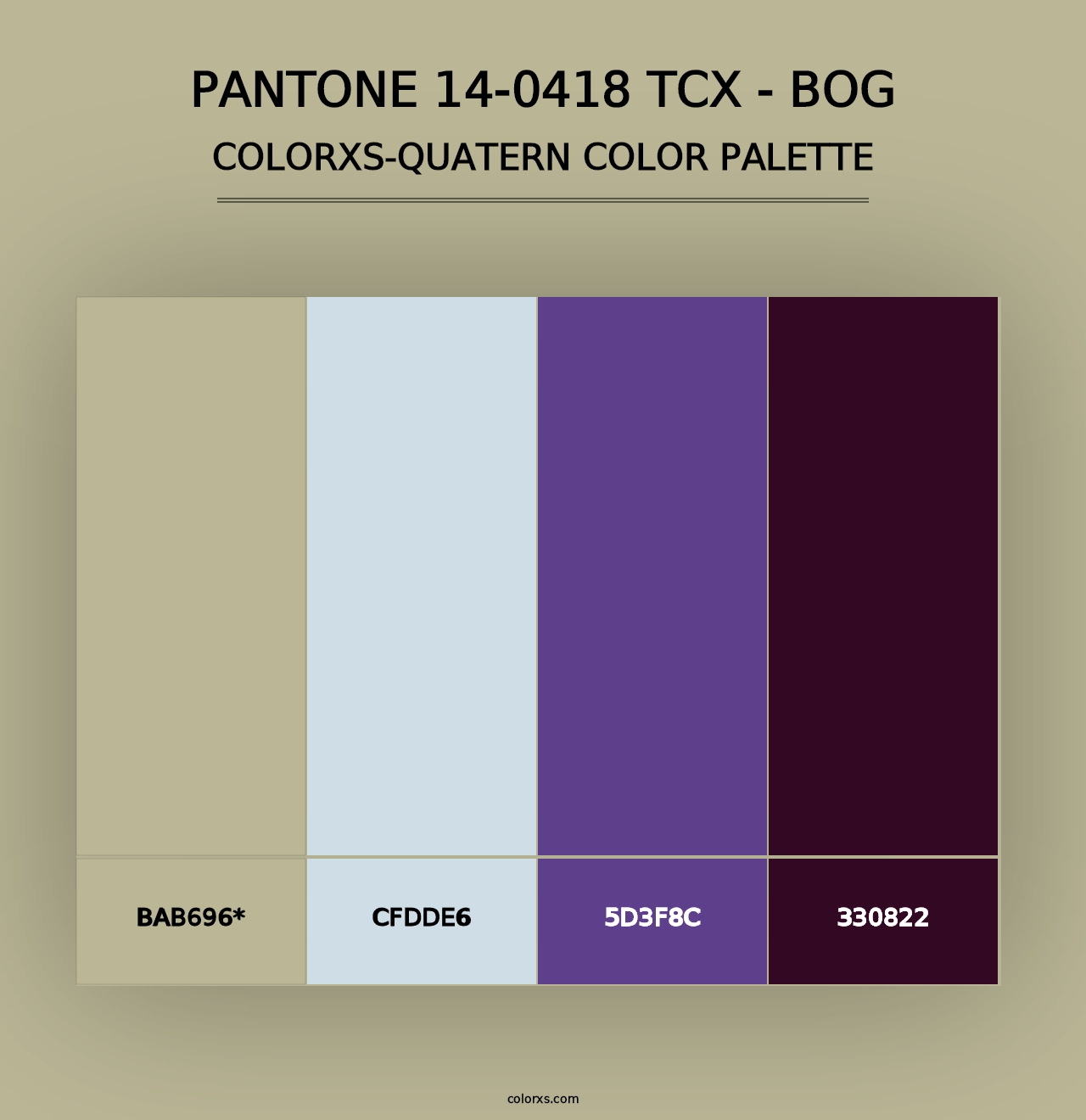 PANTONE 14-0418 TCX - Bog - Colorxs Quad Palette