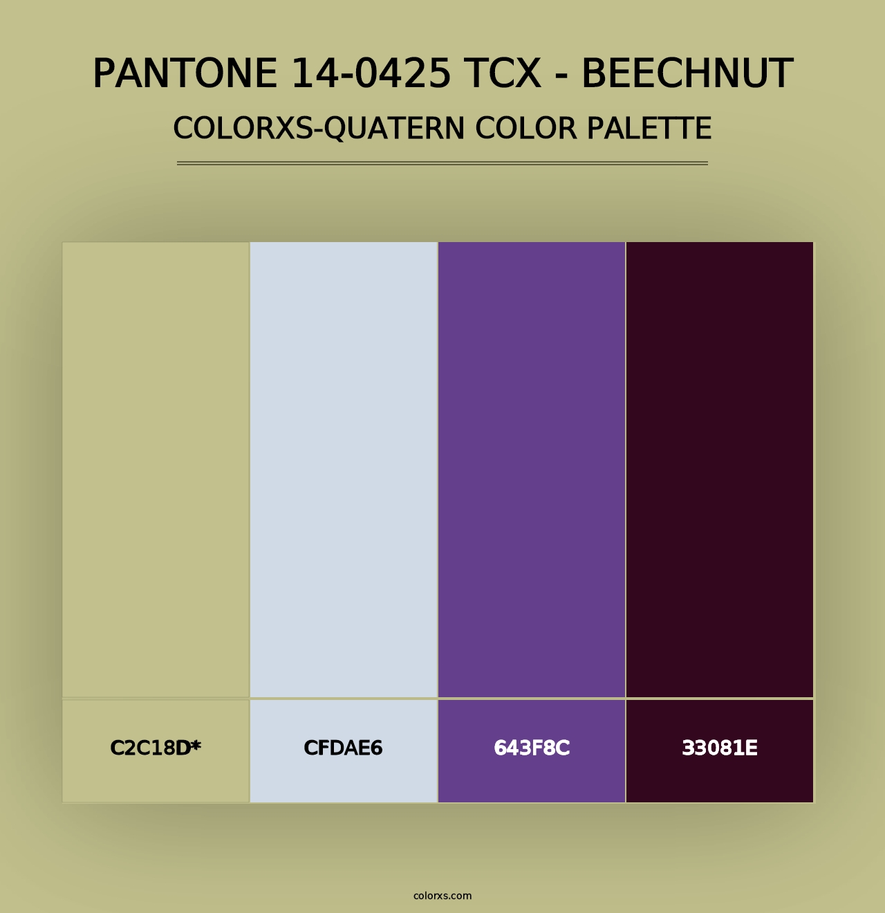 PANTONE 14-0425 TCX - Beechnut - Colorxs Quad Palette