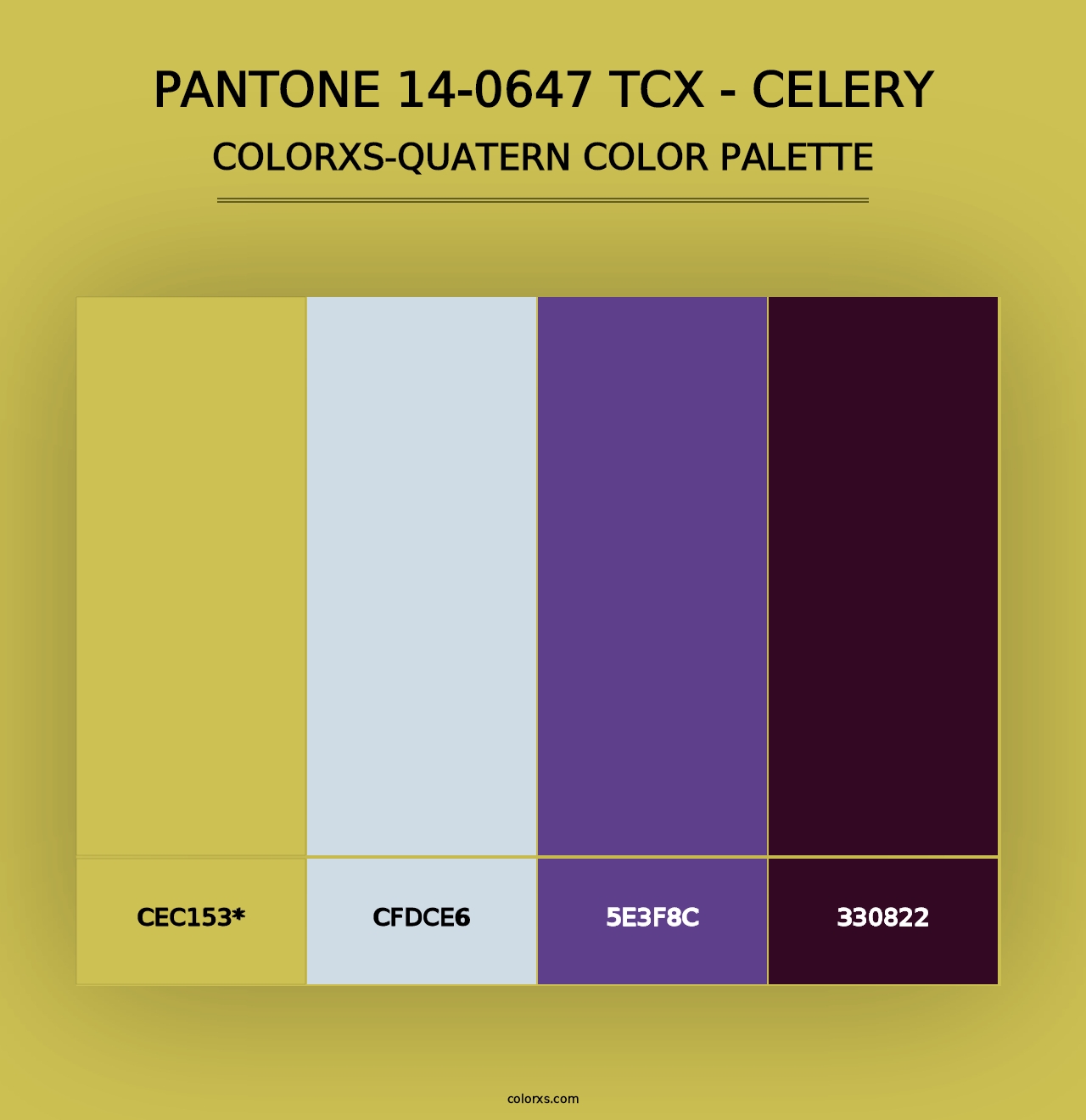 PANTONE 14-0647 TCX - Celery - Colorxs Quad Palette