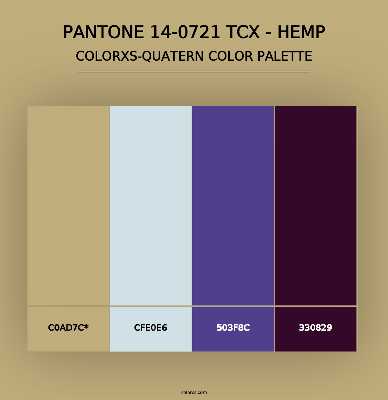 PANTONE 14-0721 TCX - Hemp - Colorxs Quad Palette