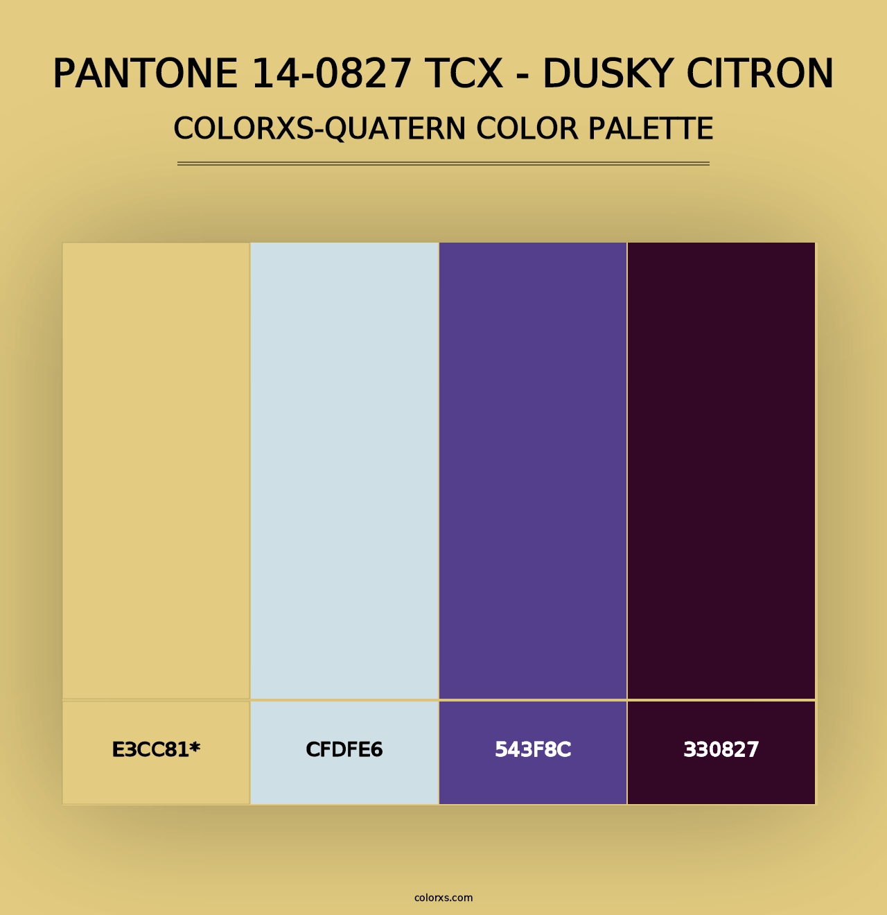 PANTONE 14-0827 TCX - Dusky Citron - Colorxs Quad Palette