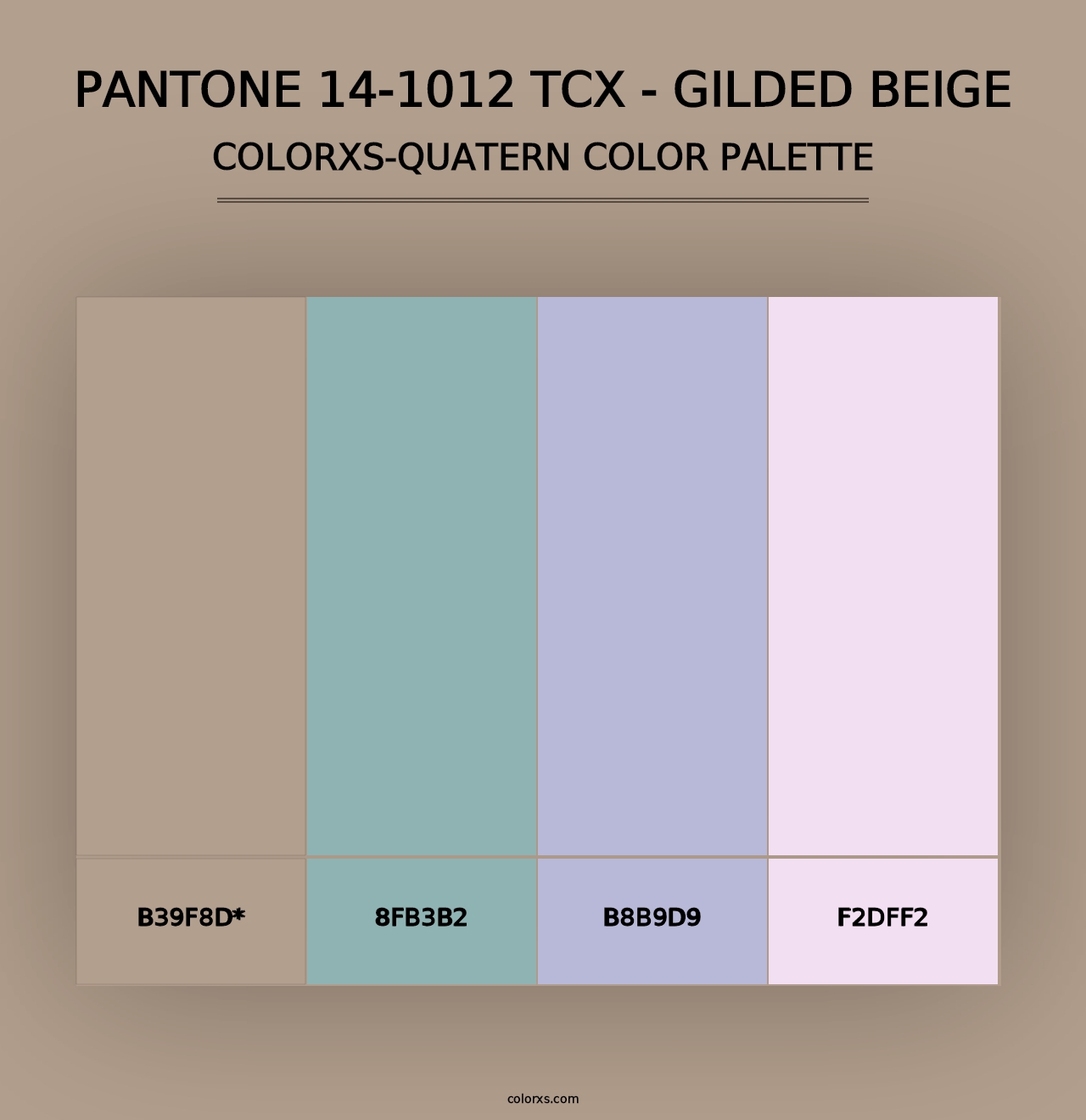 PANTONE 14-1012 TCX - Gilded Beige - Colorxs Quad Palette