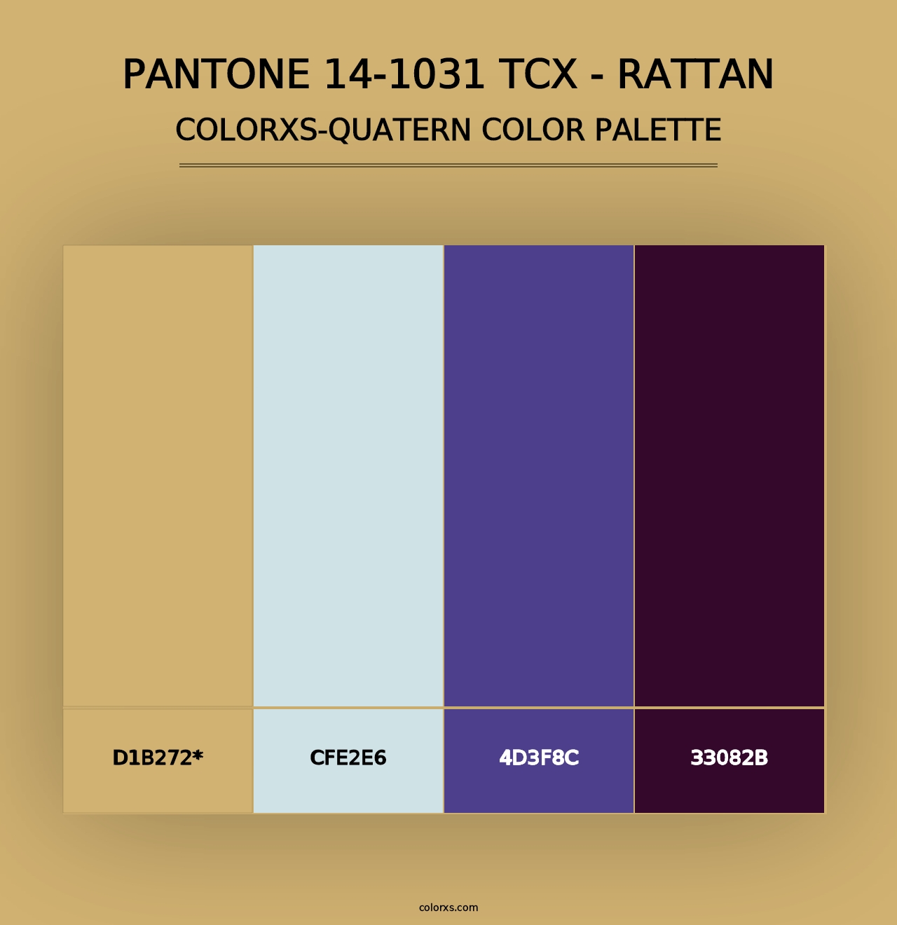 PANTONE 14-1031 TCX - Rattan - Colorxs Quad Palette