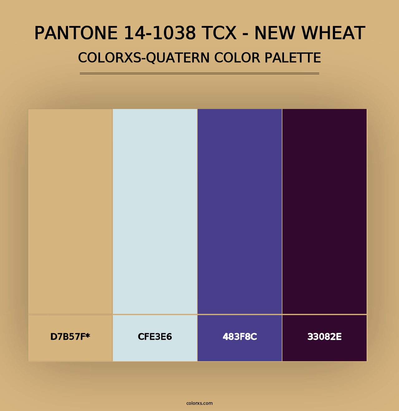 PANTONE 14-1038 TCX - New Wheat - Colorxs Quad Palette