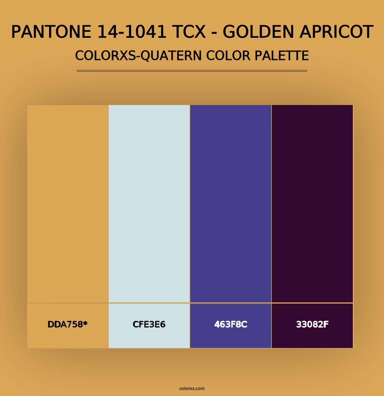 PANTONE 14-1041 TCX - Golden Apricot - Colorxs Quad Palette