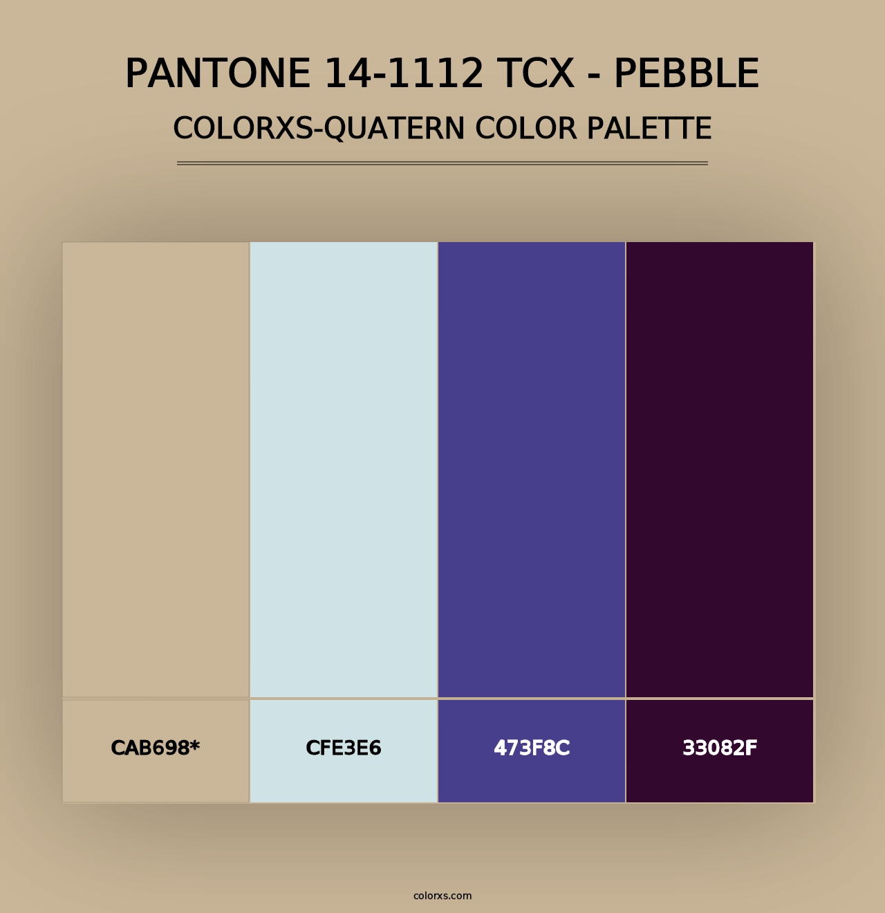 PANTONE 14-1112 TCX - Pebble - Colorxs Quad Palette