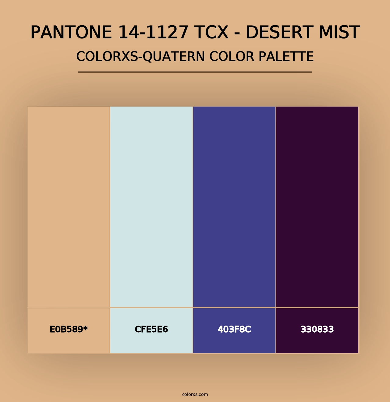 PANTONE 14-1127 TCX - Desert Mist - Colorxs Quad Palette