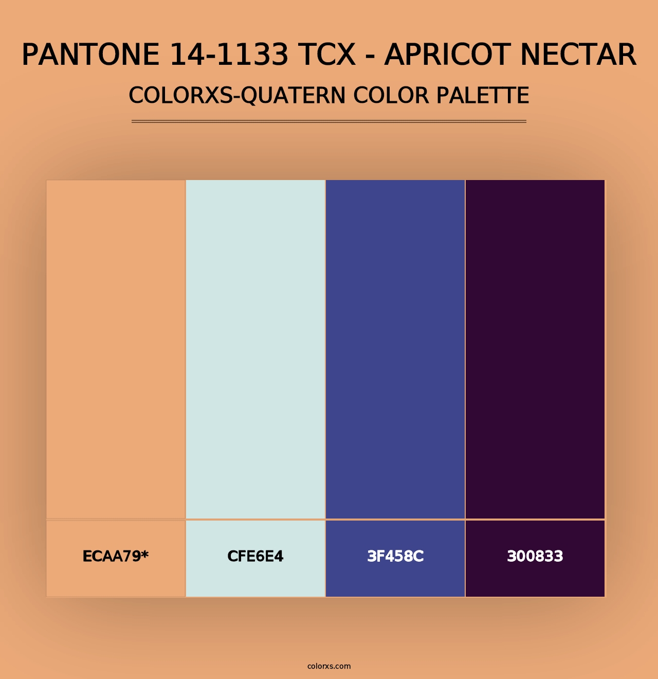 PANTONE 14-1133 TCX - Apricot Nectar - Colorxs Quad Palette