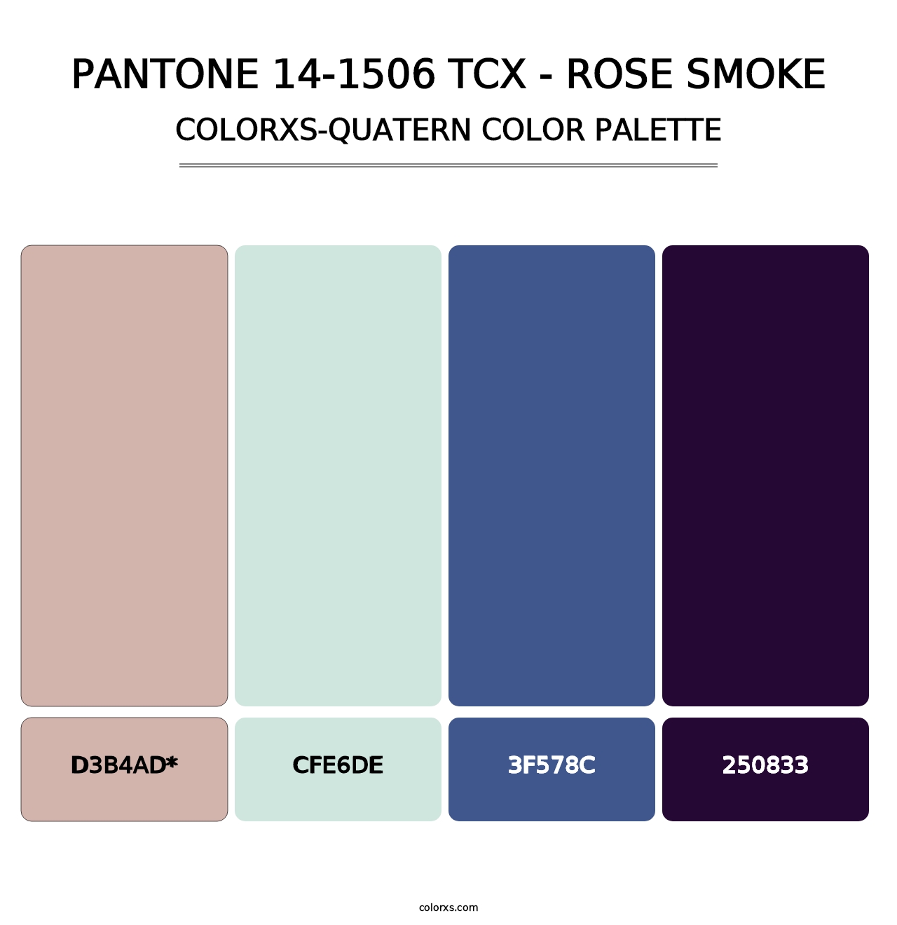 PANTONE 14-1506 TCX - Rose Smoke - Colorxs Quad Palette