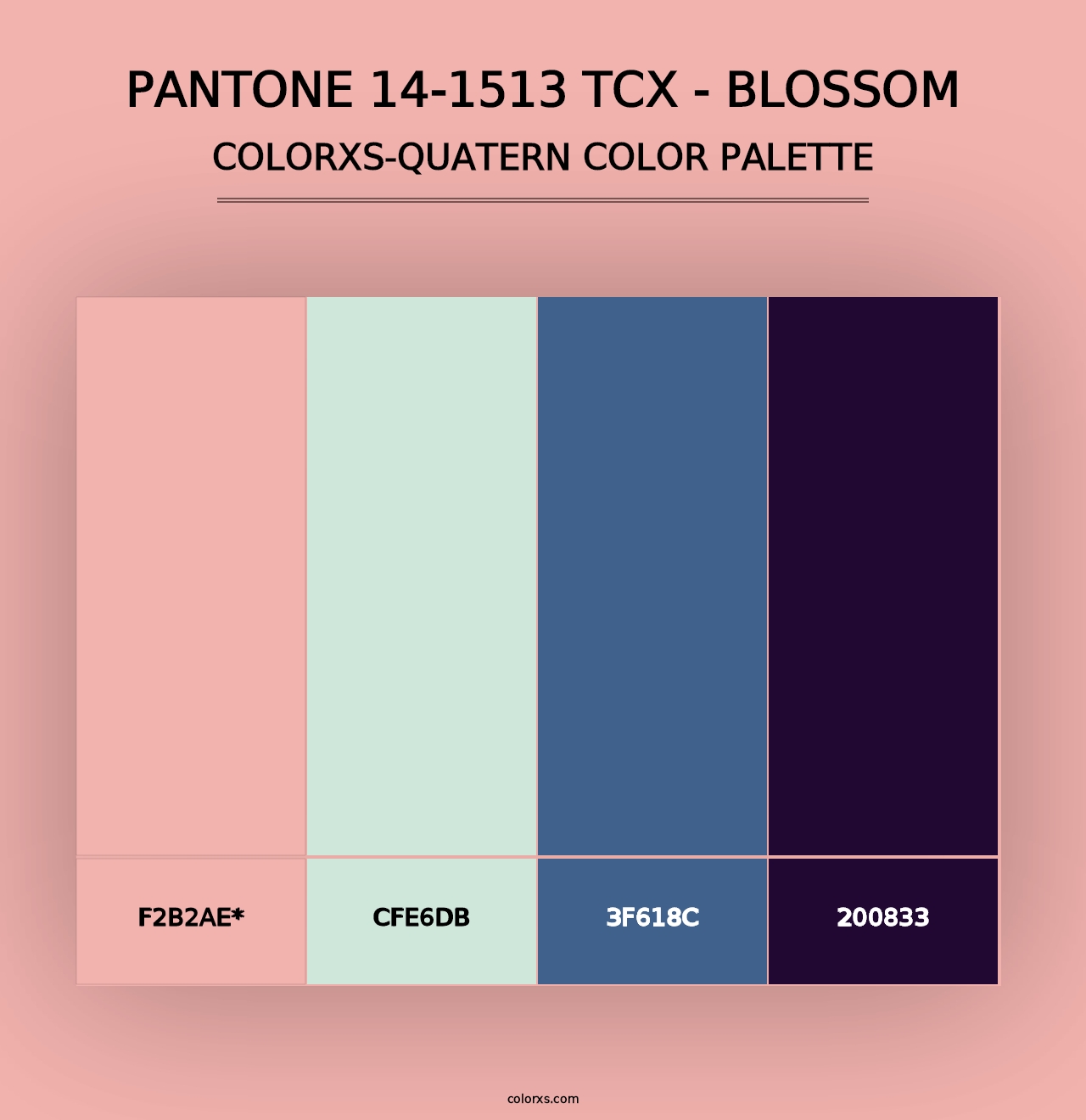 PANTONE 14-1513 TCX - Blossom - Colorxs Quad Palette