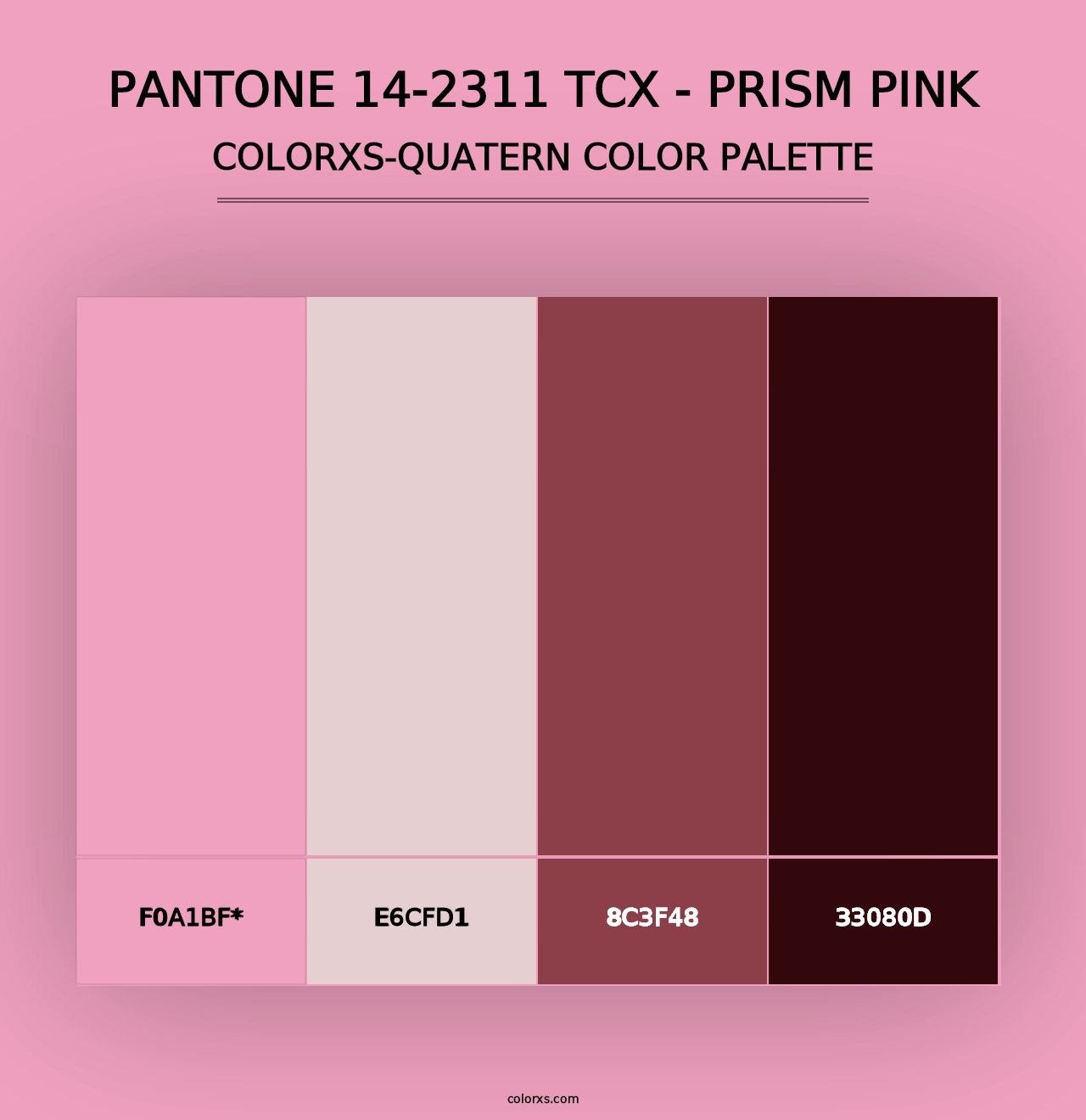 PANTONE 14-2311 TCX - Prism Pink - Colorxs Quad Palette