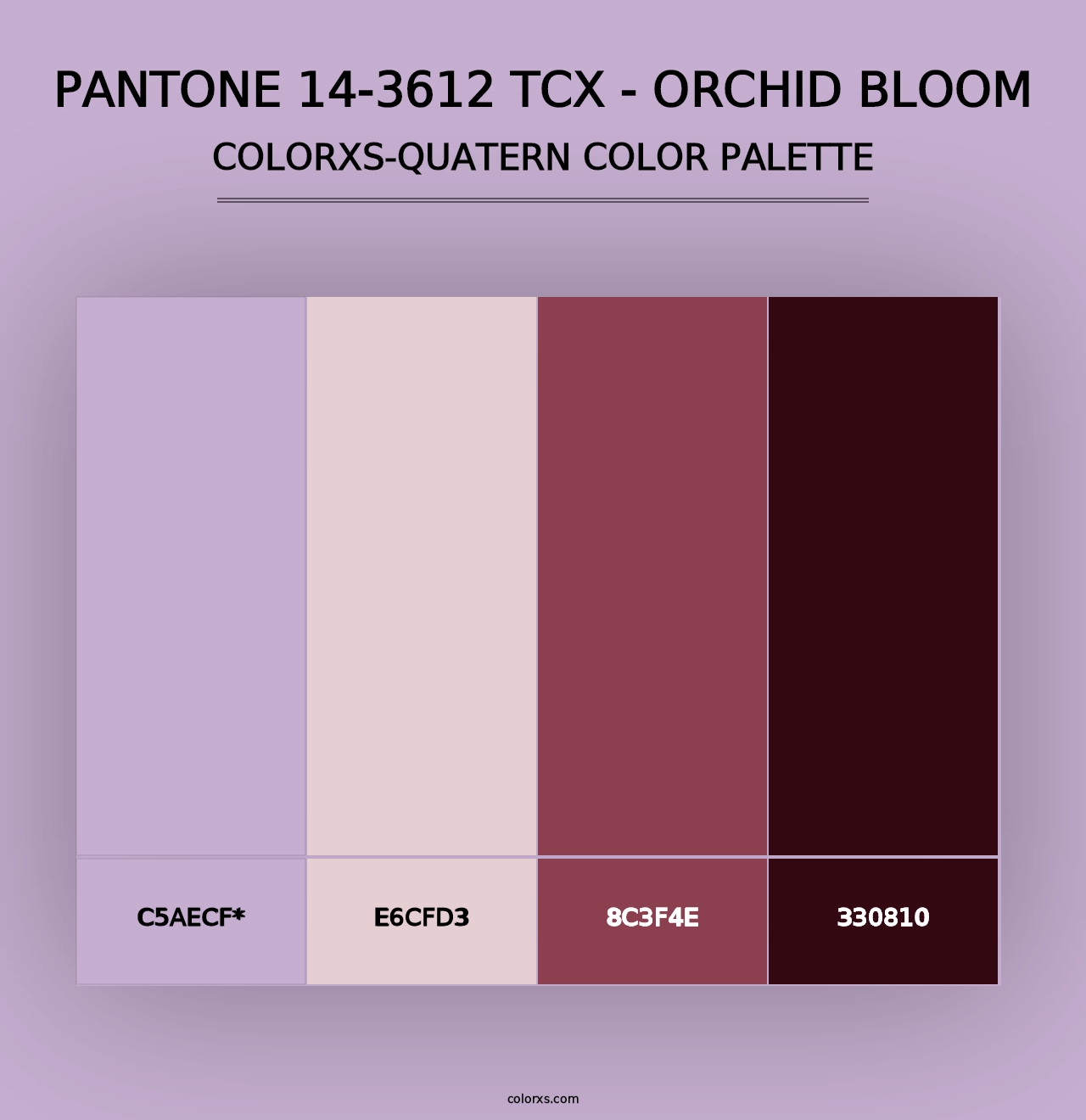 PANTONE 14-3612 TCX - Orchid Bloom - Colorxs Quad Palette