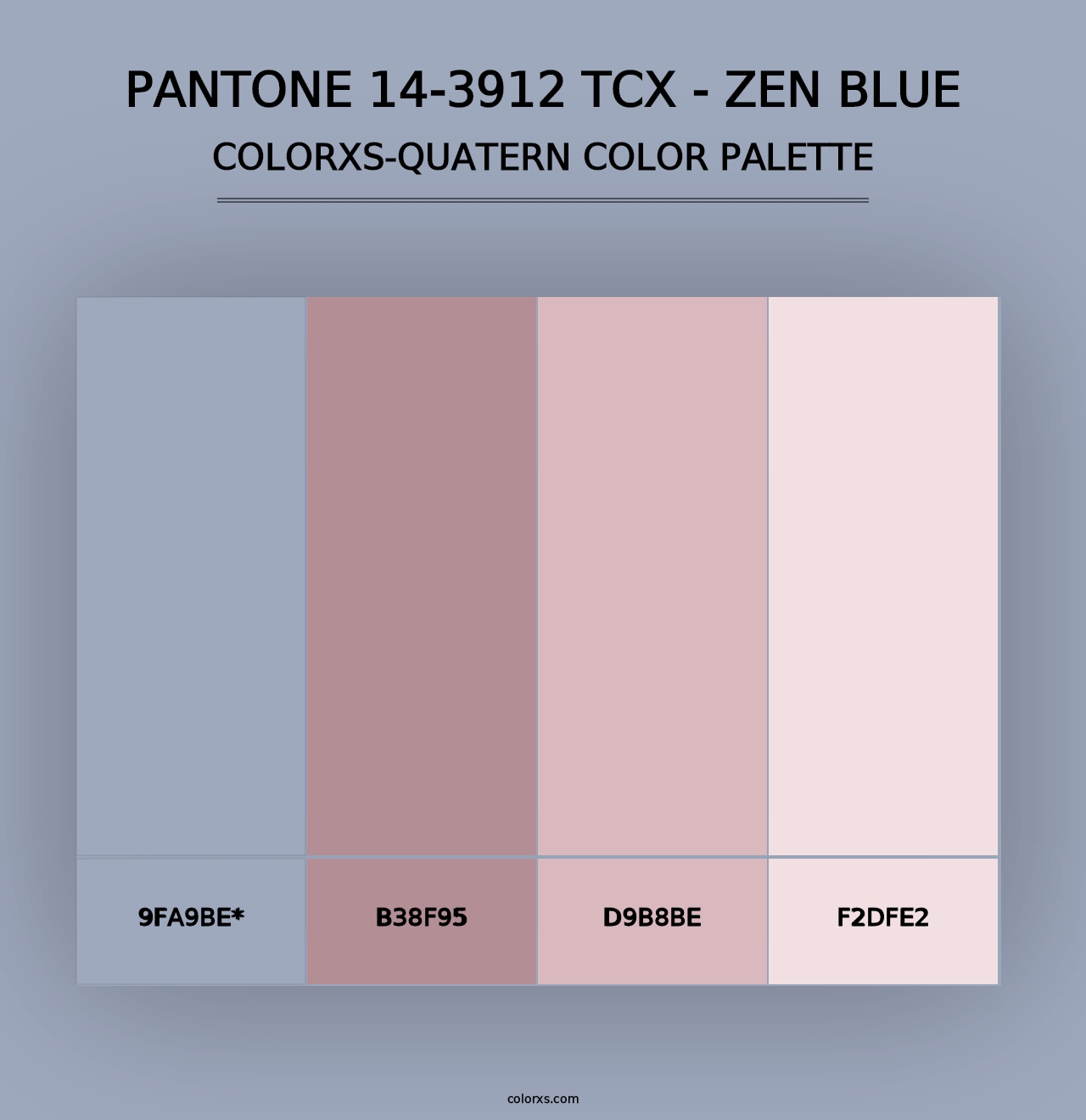 PANTONE 14-3912 TCX - Zen Blue - Colorxs Quad Palette