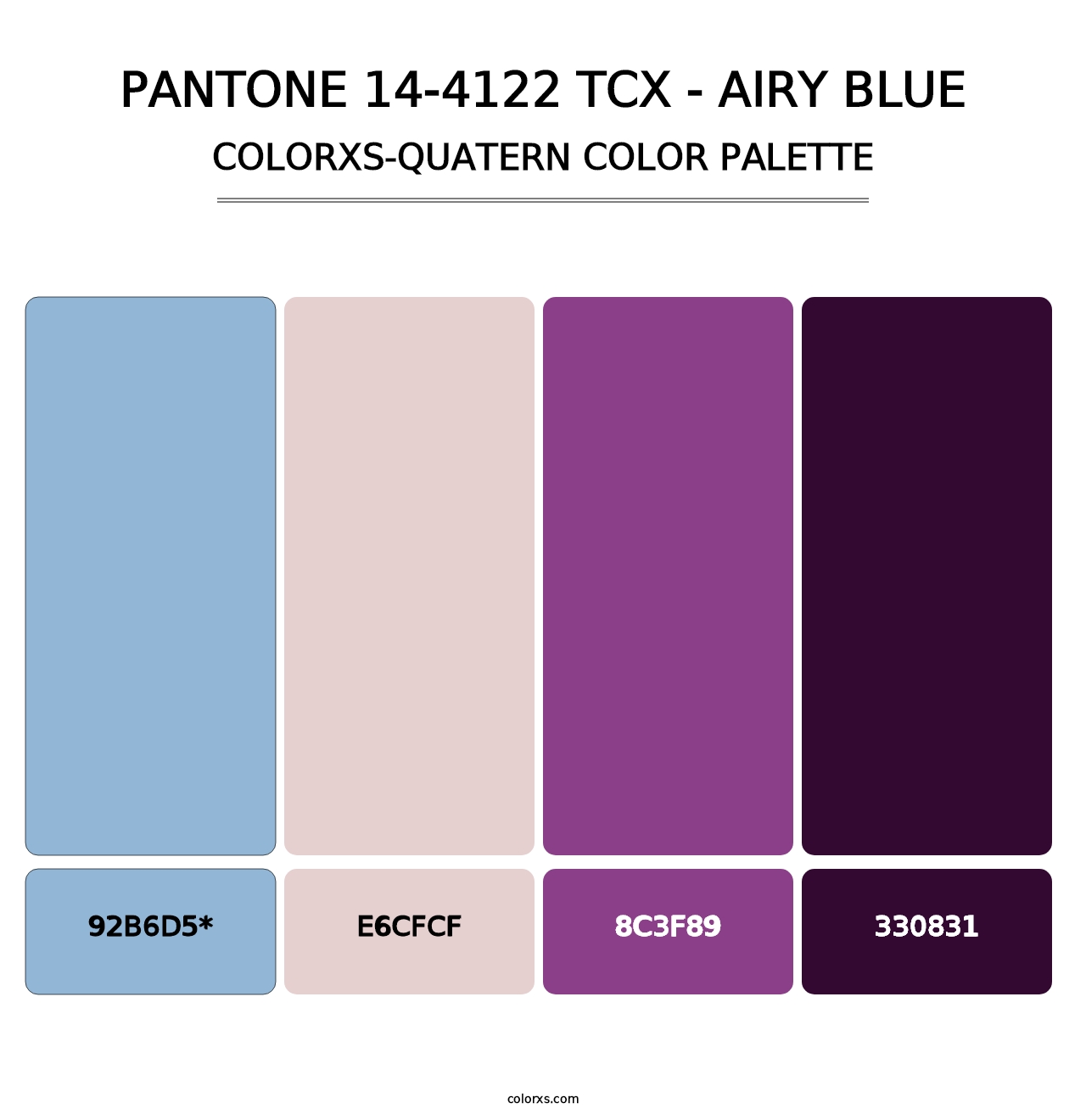 PANTONE 14-4122 TCX - Airy Blue - Colorxs Quad Palette