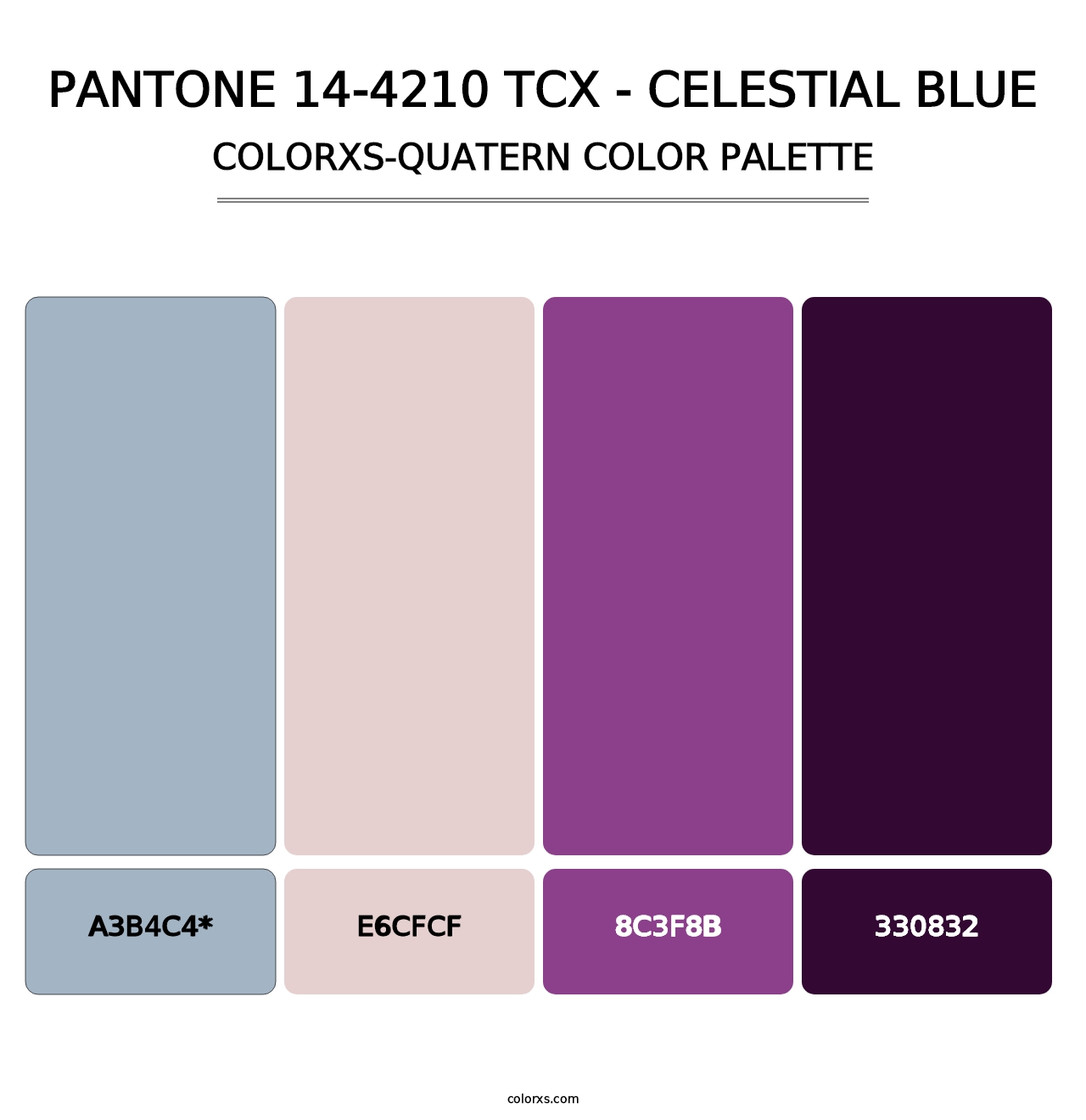 PANTONE 14-4210 TCX - Celestial Blue - Colorxs Quad Palette