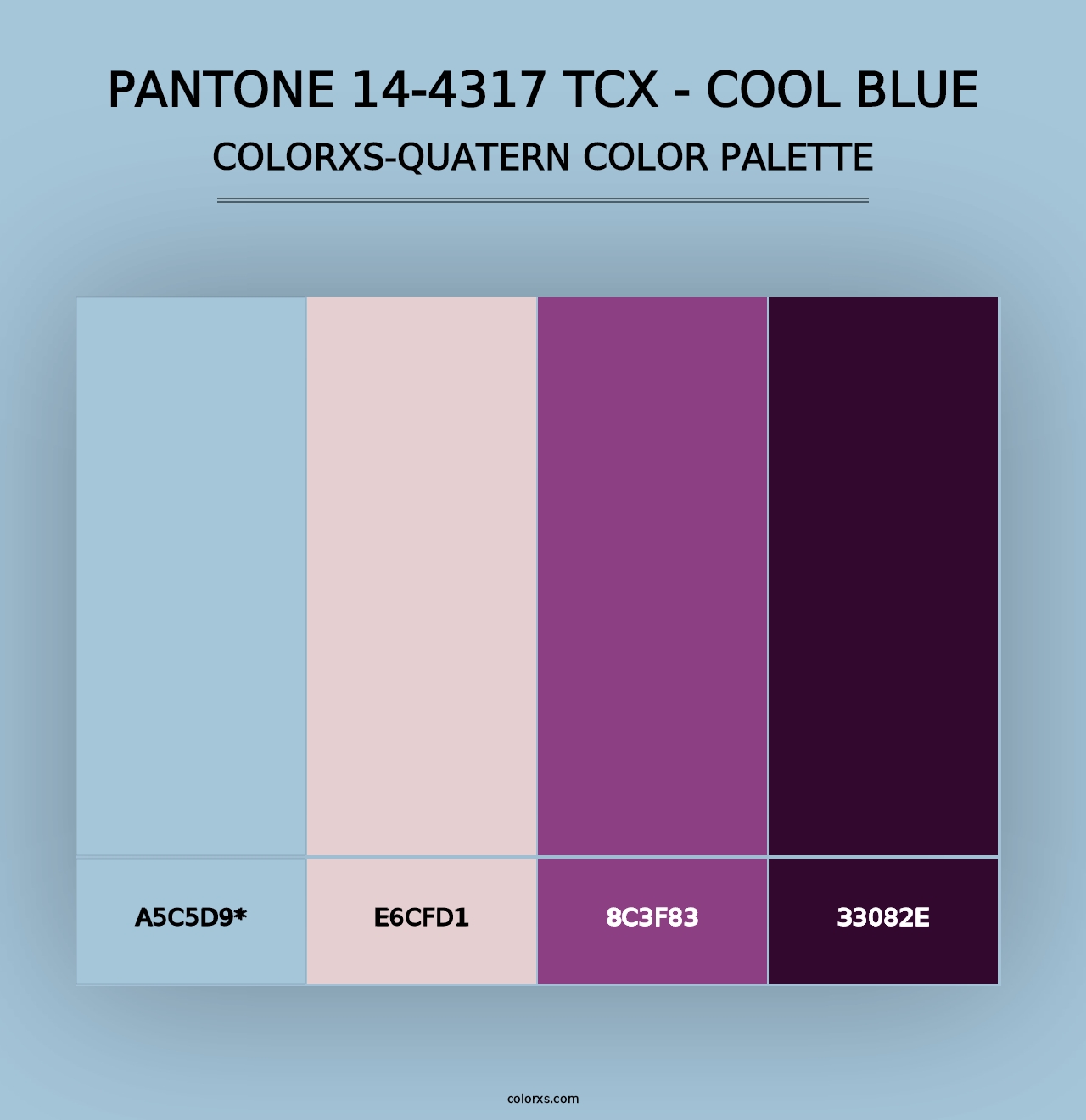 PANTONE 14-4317 TCX - Cool Blue - Colorxs Quad Palette