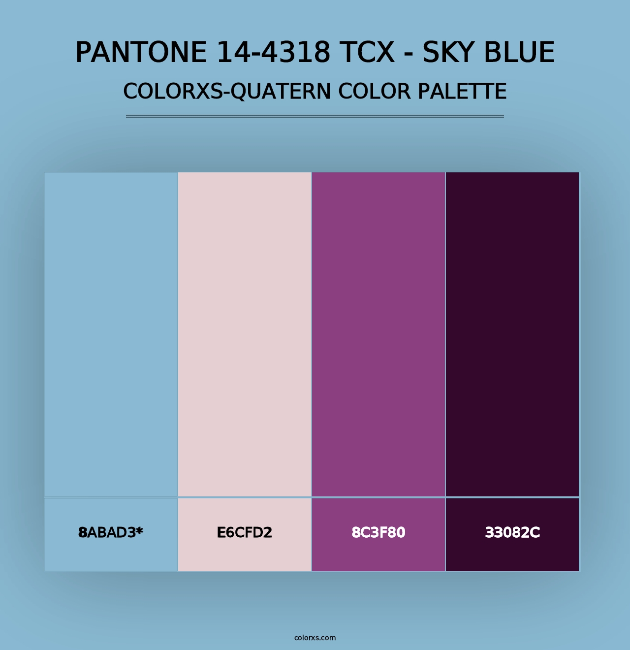 PANTONE 14-4318 TCX - Sky Blue - Colorxs Quad Palette