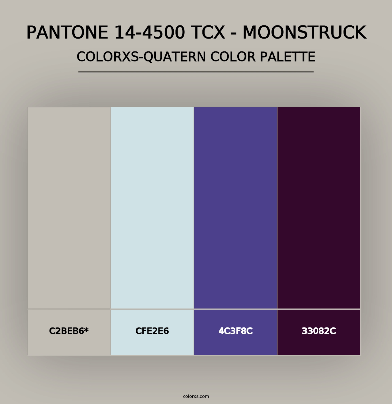 PANTONE 14-4500 TCX - Moonstruck - Colorxs Quad Palette