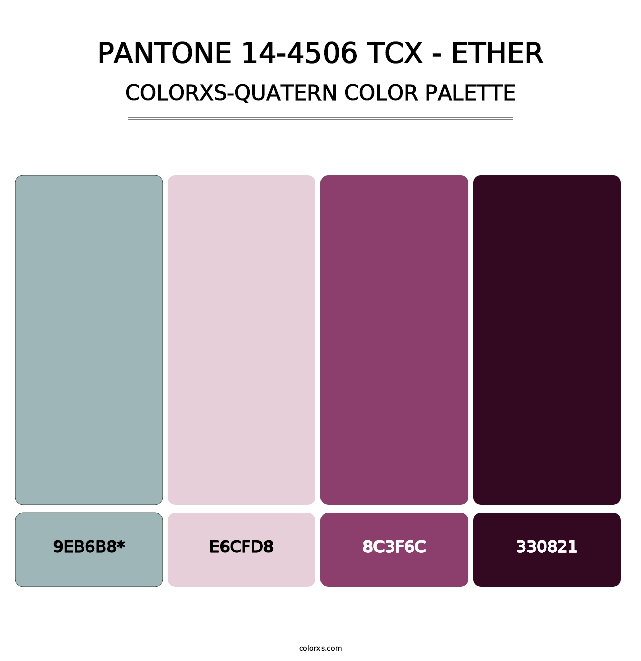 PANTONE 14-4506 TCX - Ether - Colorxs Quad Palette