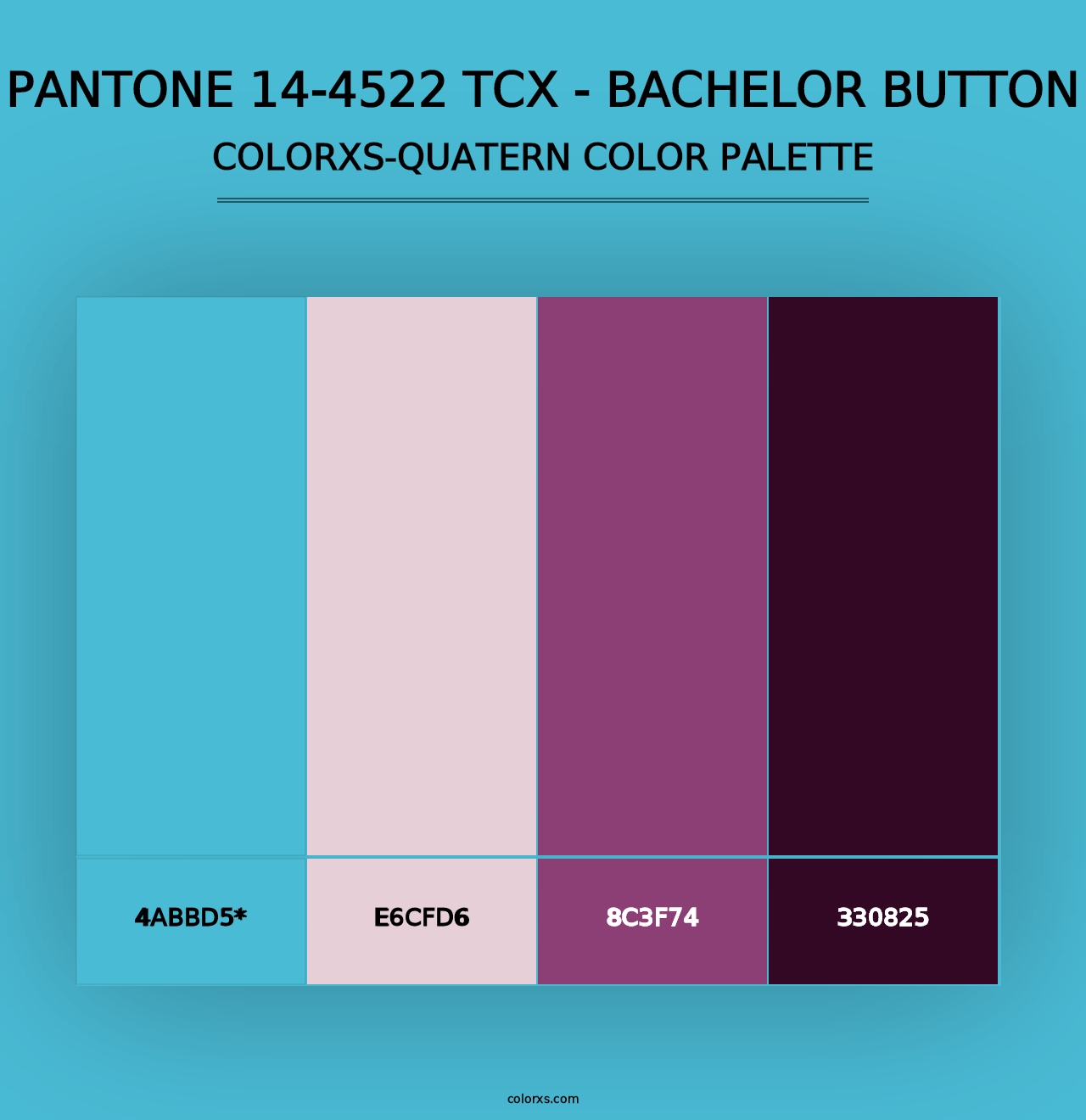 PANTONE 14-4522 TCX - Bachelor Button - Colorxs Quad Palette