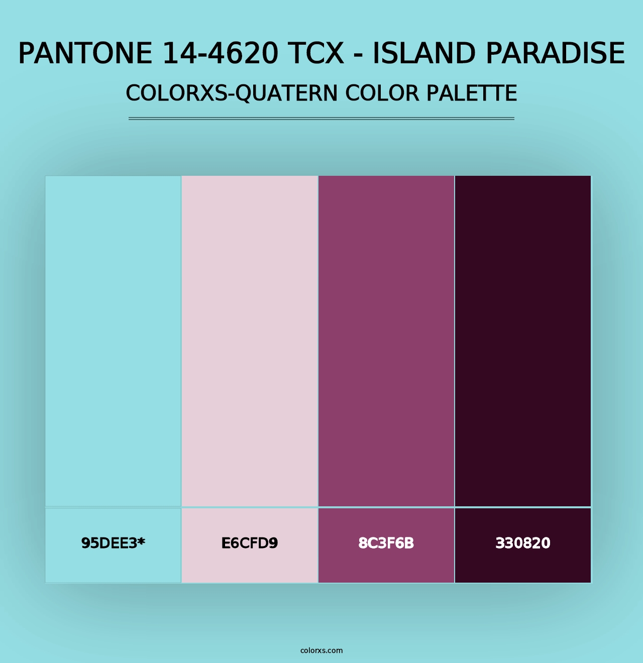 PANTONE 14-4620 TCX - Island Paradise - Colorxs Quad Palette