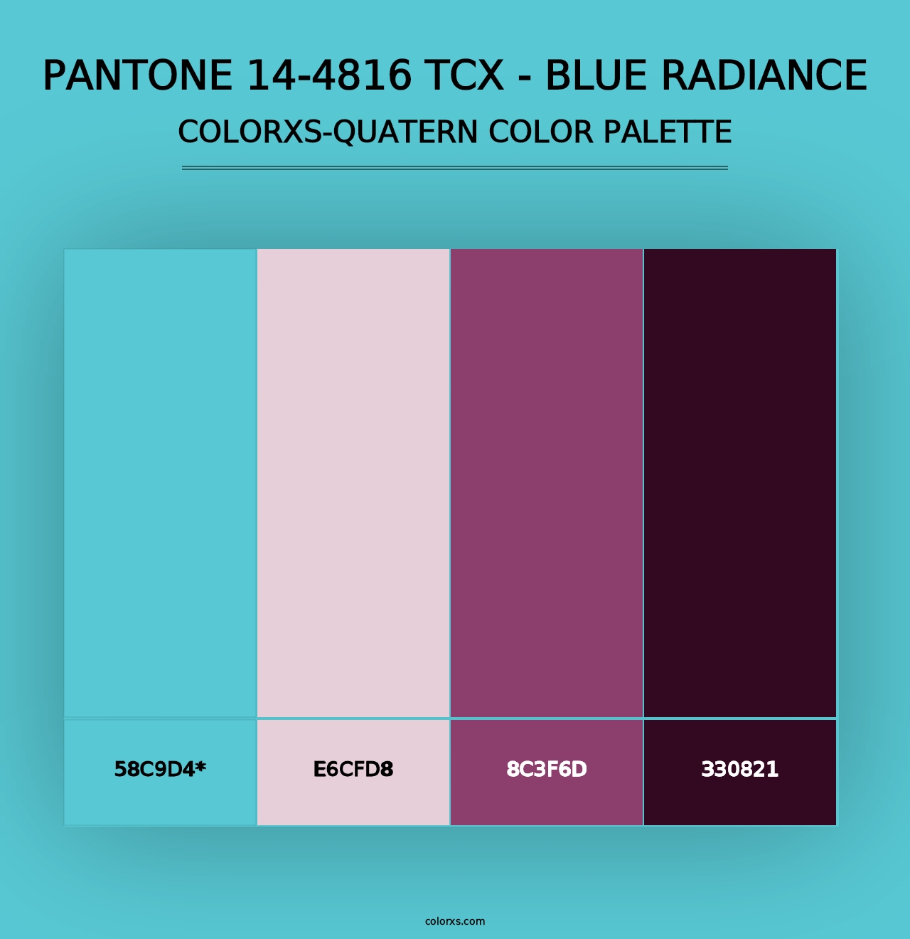 PANTONE 14-4816 TCX - Blue Radiance - Colorxs Quad Palette