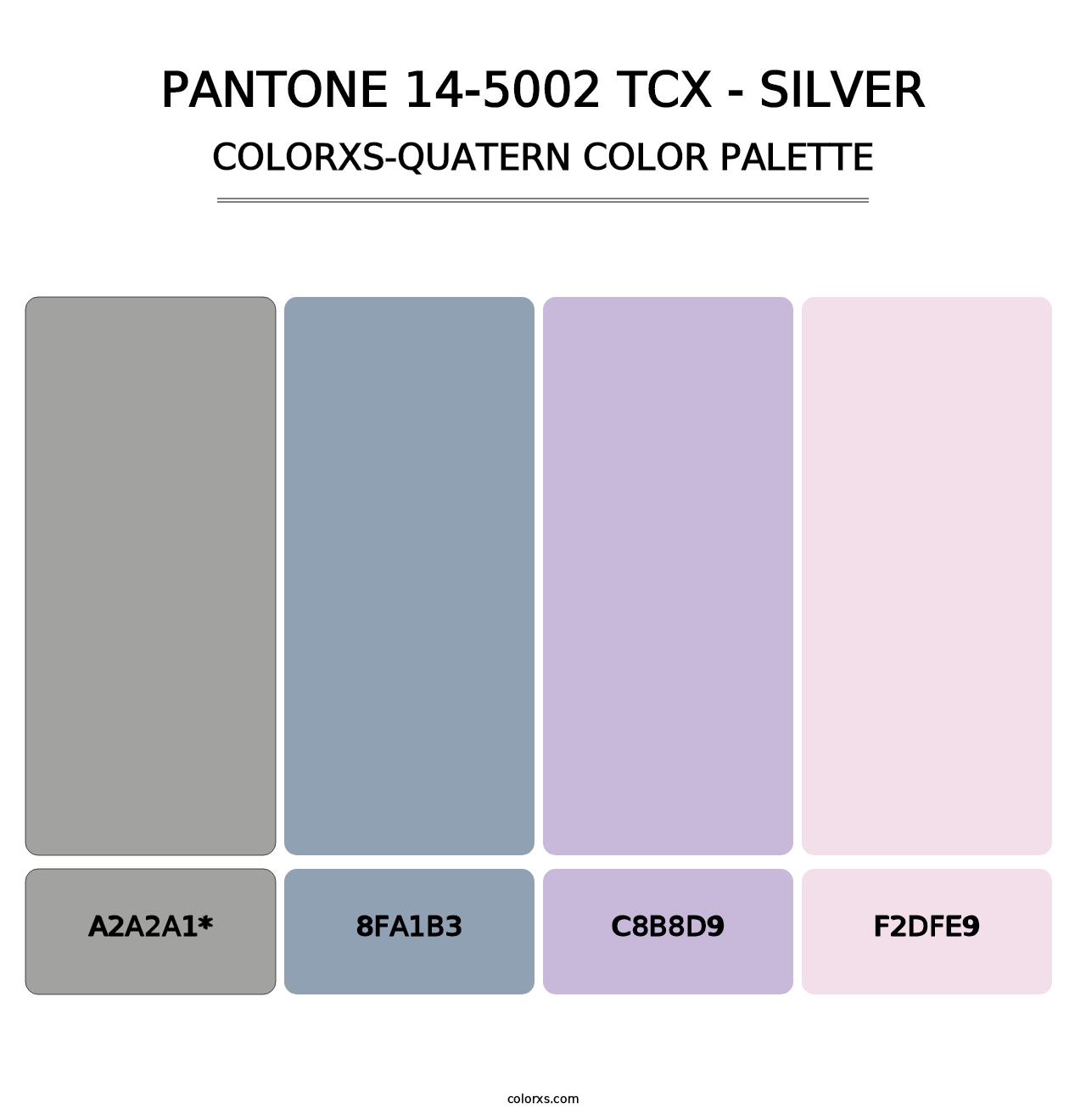 PANTONE 14-5002 TCX - Silver - Colorxs Quad Palette