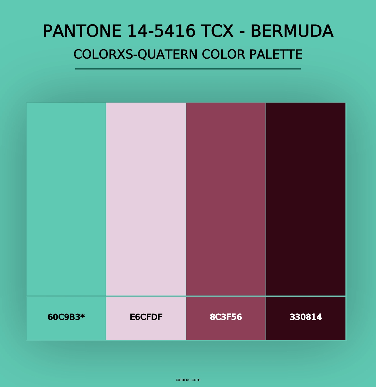 PANTONE 14-5416 TCX - Bermuda - Colorxs Quad Palette