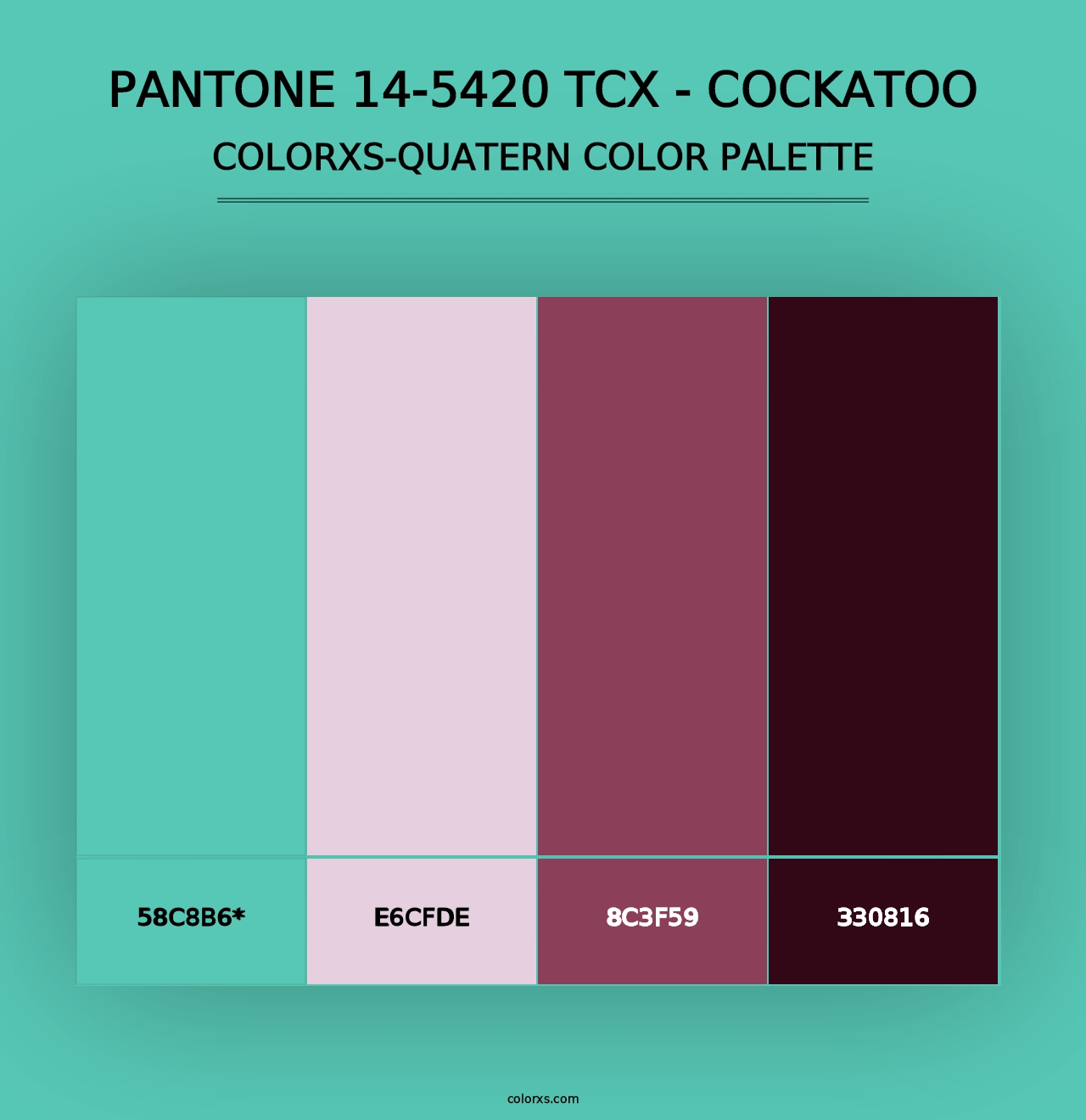 PANTONE 14-5420 TCX - Cockatoo - Colorxs Quad Palette