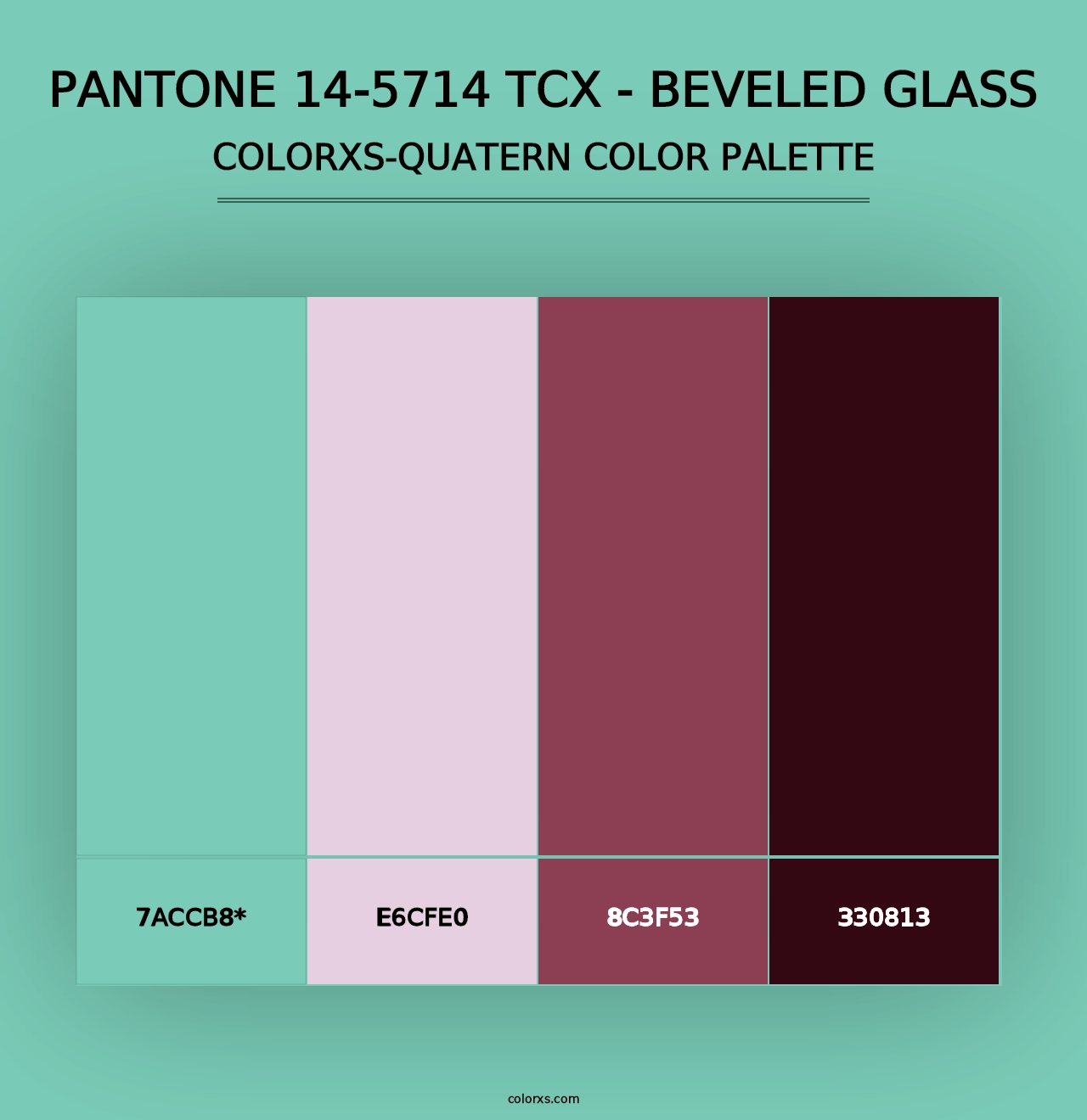 PANTONE 14-5714 TCX - Beveled Glass - Colorxs Quad Palette