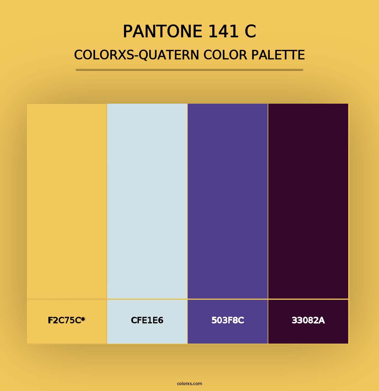 PANTONE 141 C - Colorxs Quad Palette