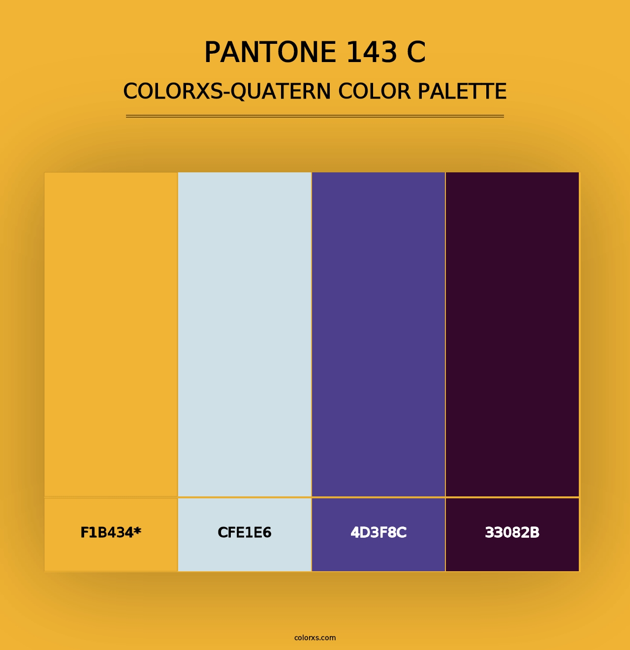 PANTONE 143 C - Colorxs Quad Palette