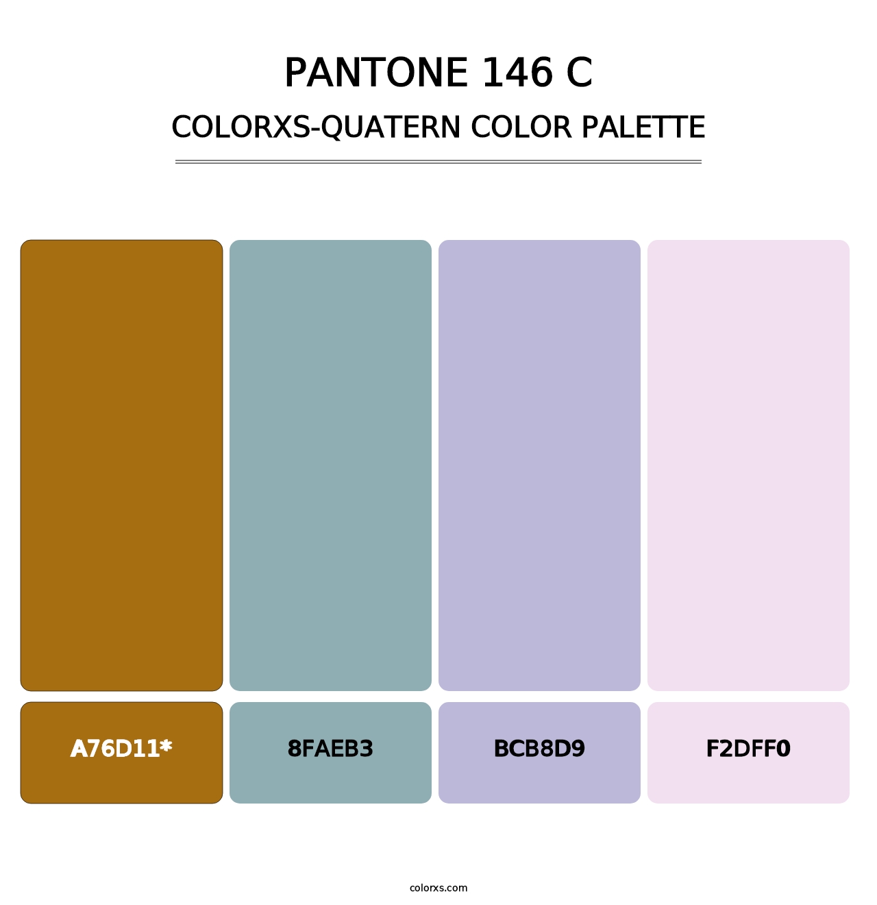 PANTONE 146 C - Colorxs Quad Palette