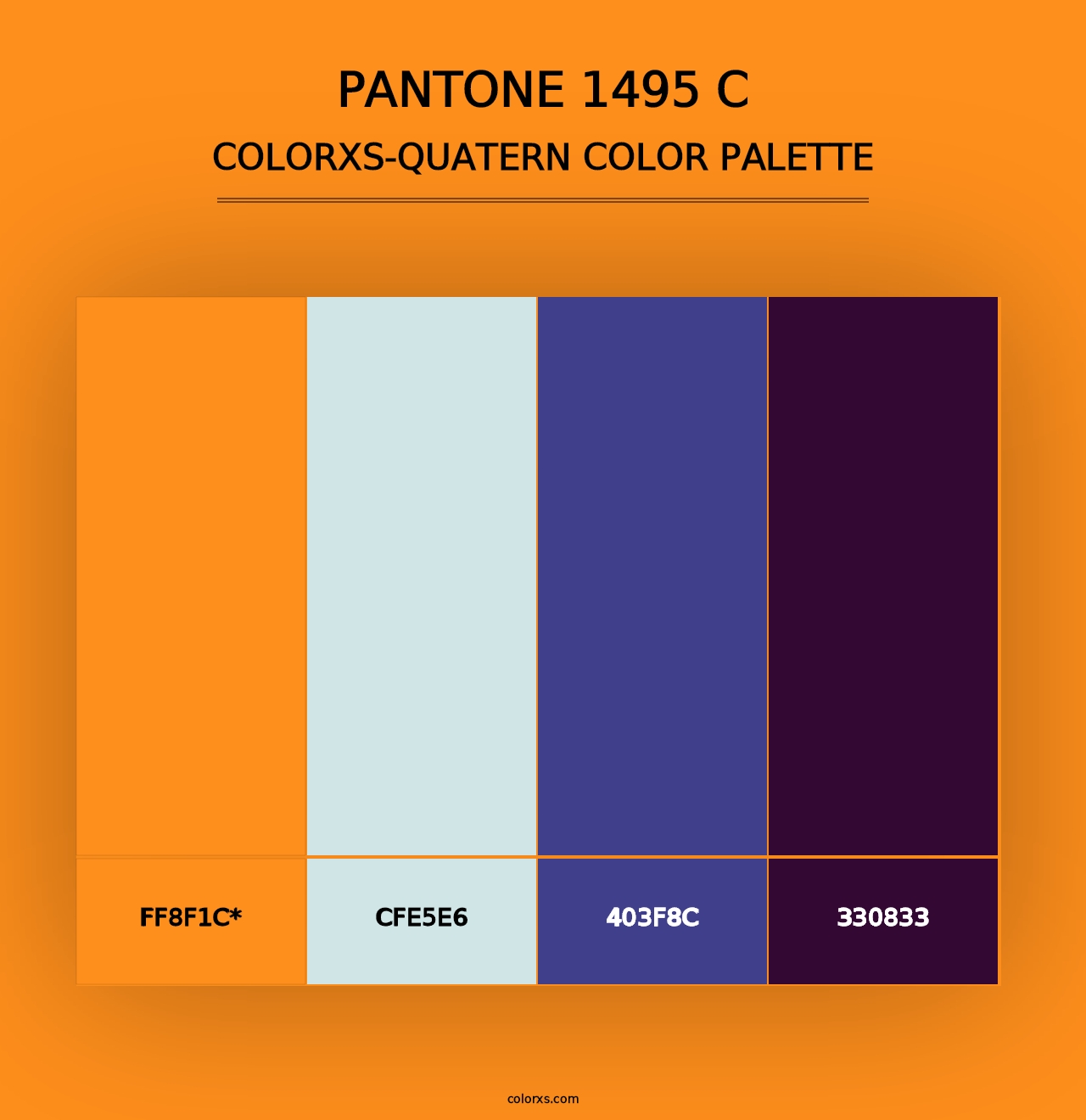 PANTONE 1495 C - Colorxs Quad Palette