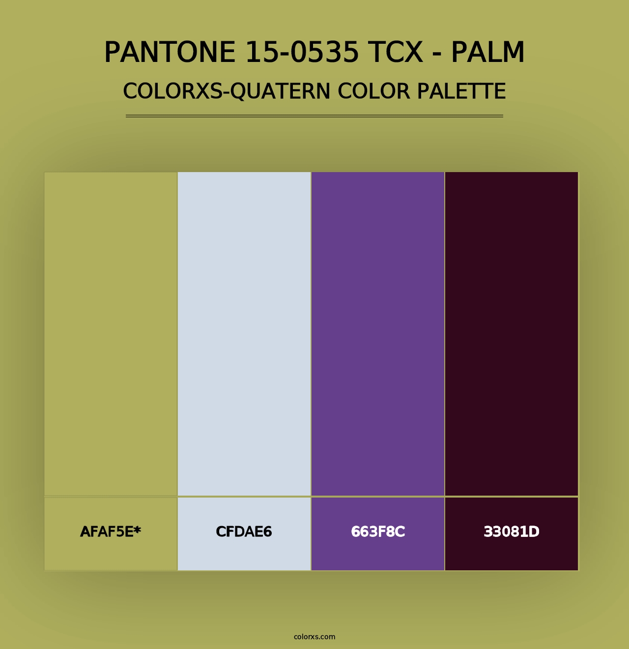 PANTONE 15-0535 TCX - Palm - Colorxs Quad Palette